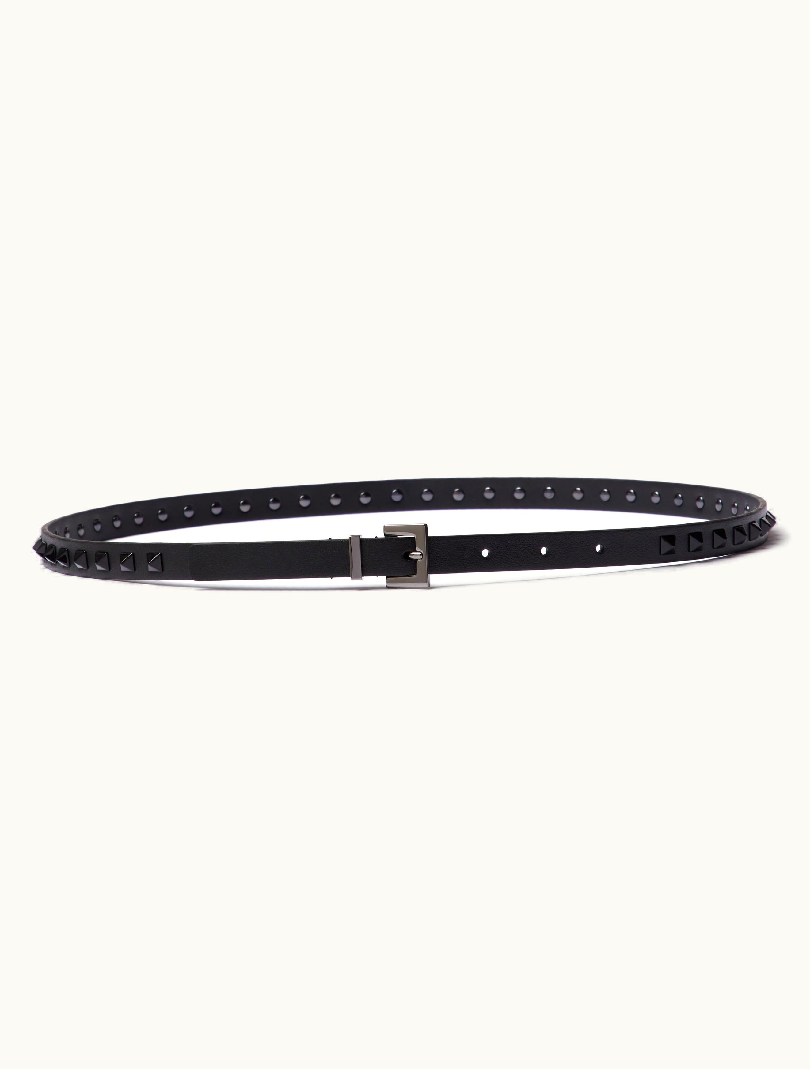 Valentino Valentino Rockstud Belt In Calfskin 15 MM For Man In Black