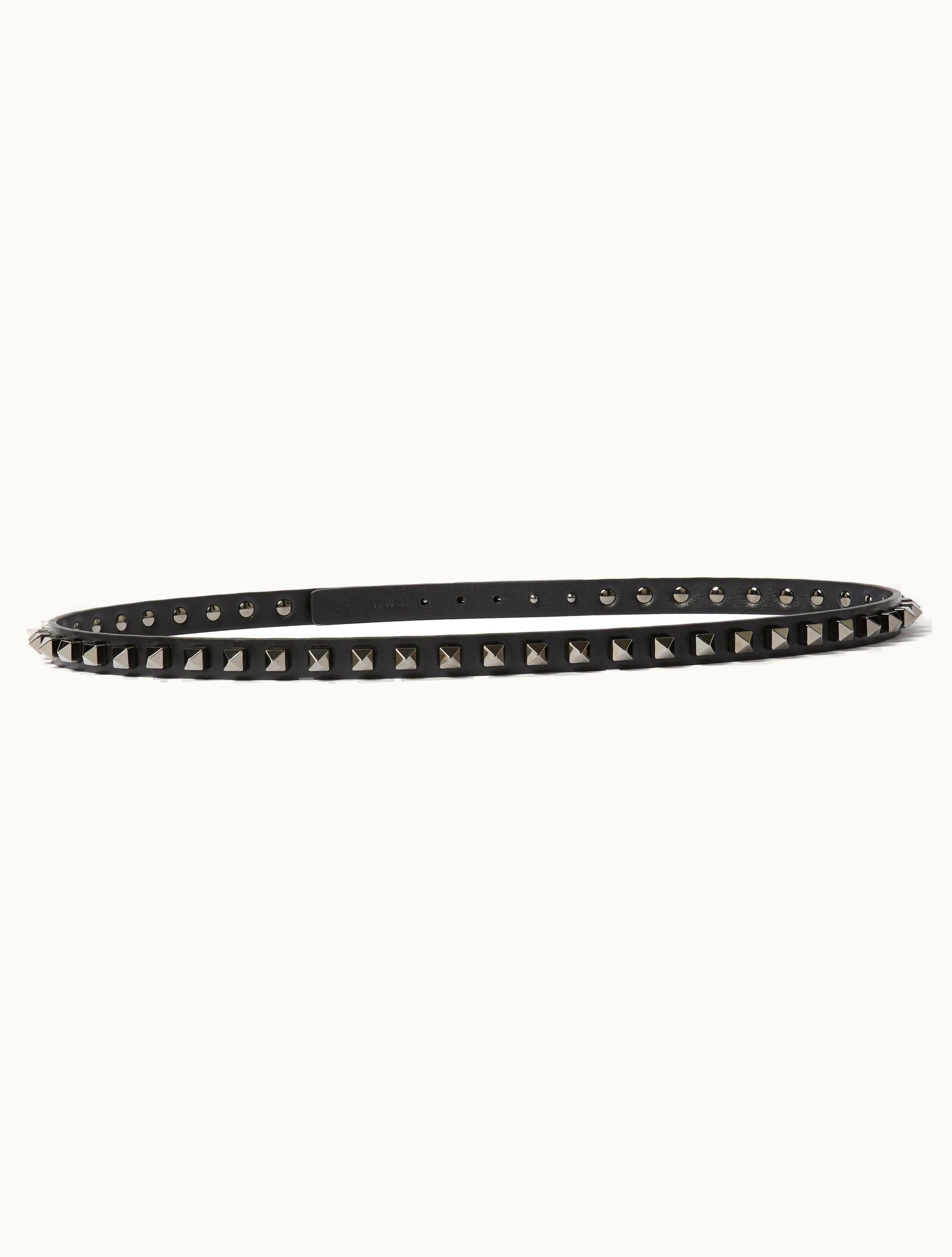 Valentino Valentino Rockstud Belt In Calfskin 15 MM For Man In Black BLACK