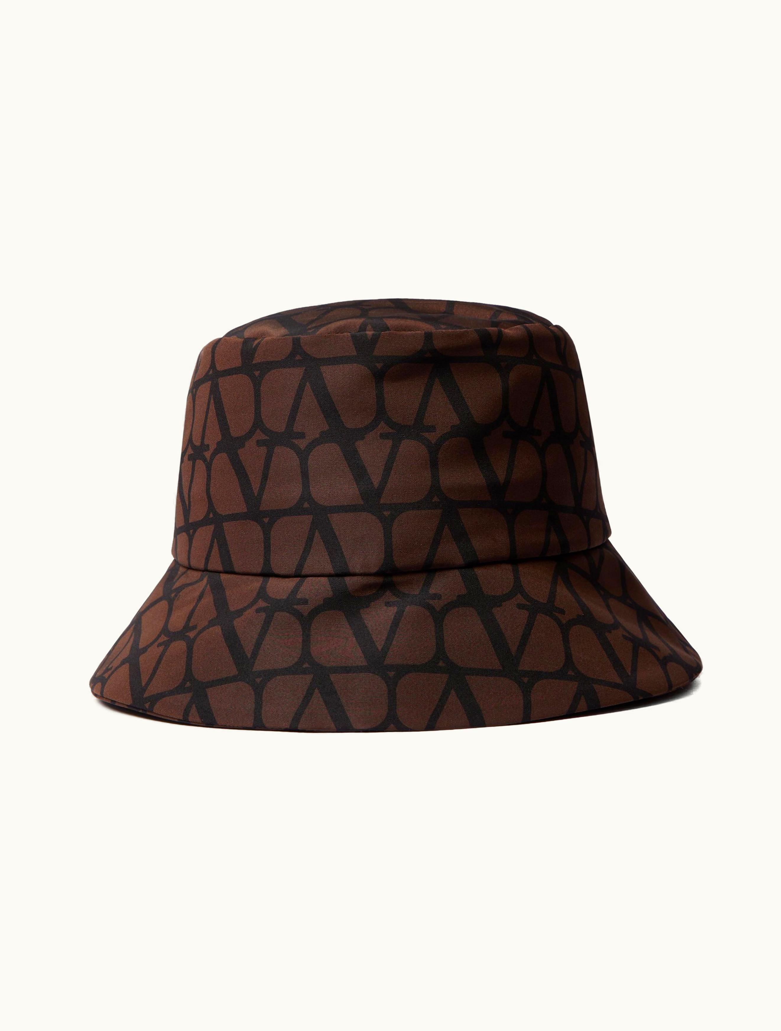 Valentino Toile Iconographe Bucket Hat For Man In Ebony / Black