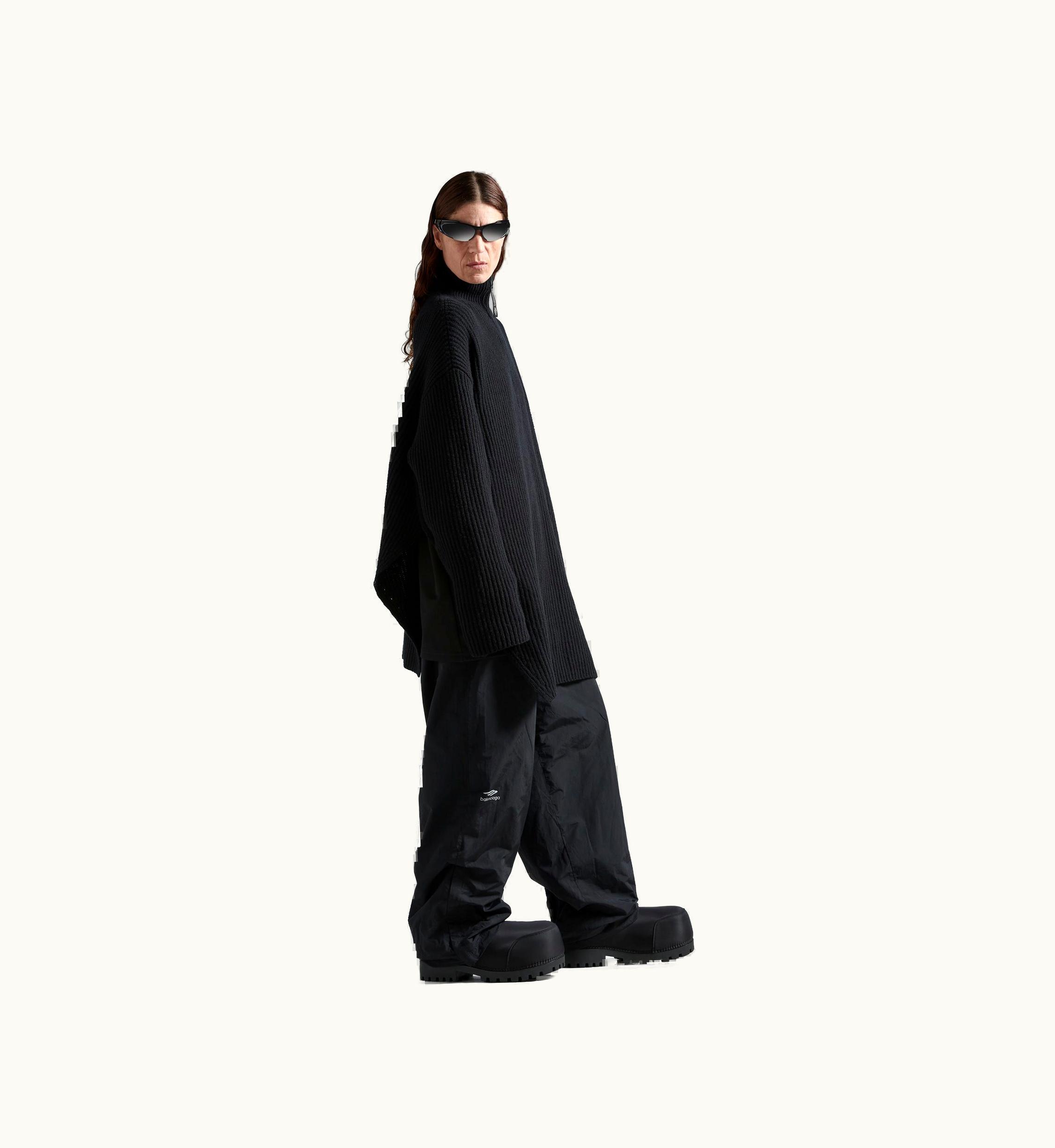 Balenciaga Balenciaga Skiwear - Half Zip High Neck Poncho In Black