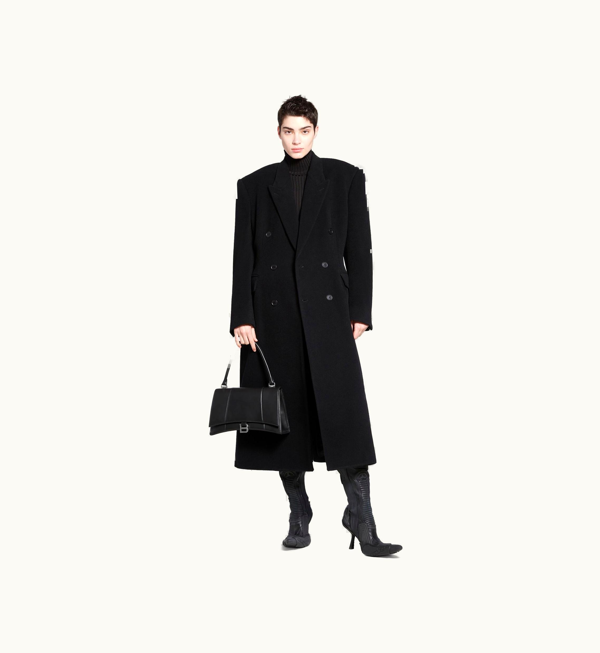 Balenciaga Balenciaga Women's Cinched Coat In Black
