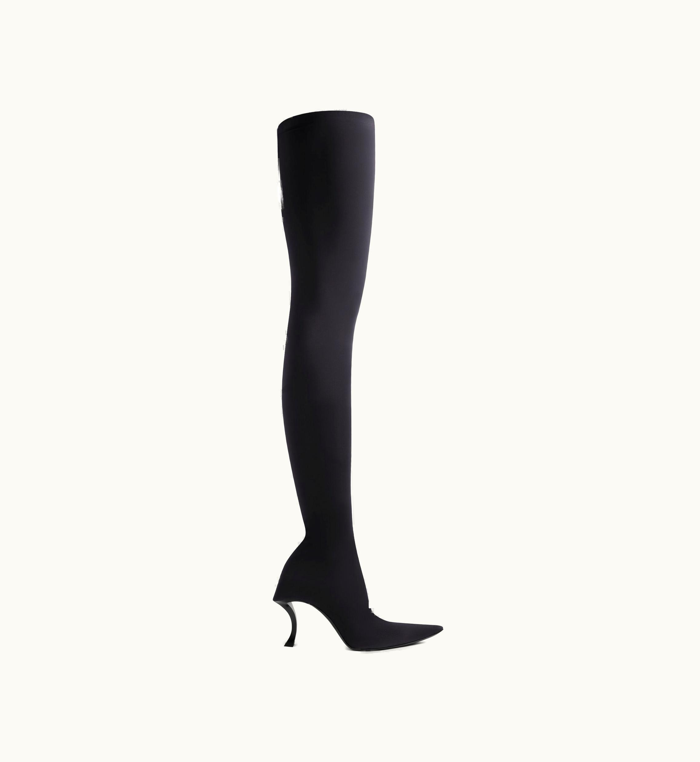 Balenciaga Balenciaga Women's Hourglass 100mm Over-the-knee Boot In Black