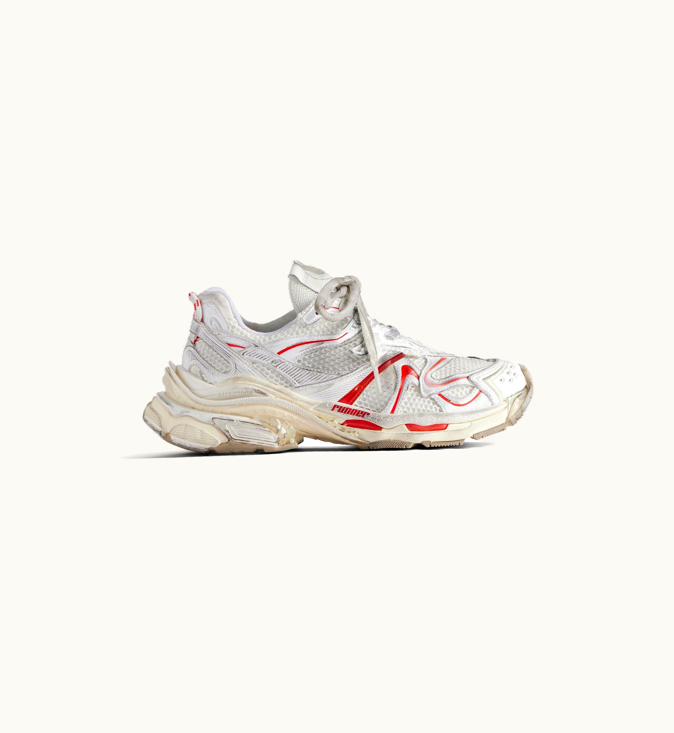 Balenciaga Balenciaga Women's Runner 2.0 Sneaker In White / Beige / Red