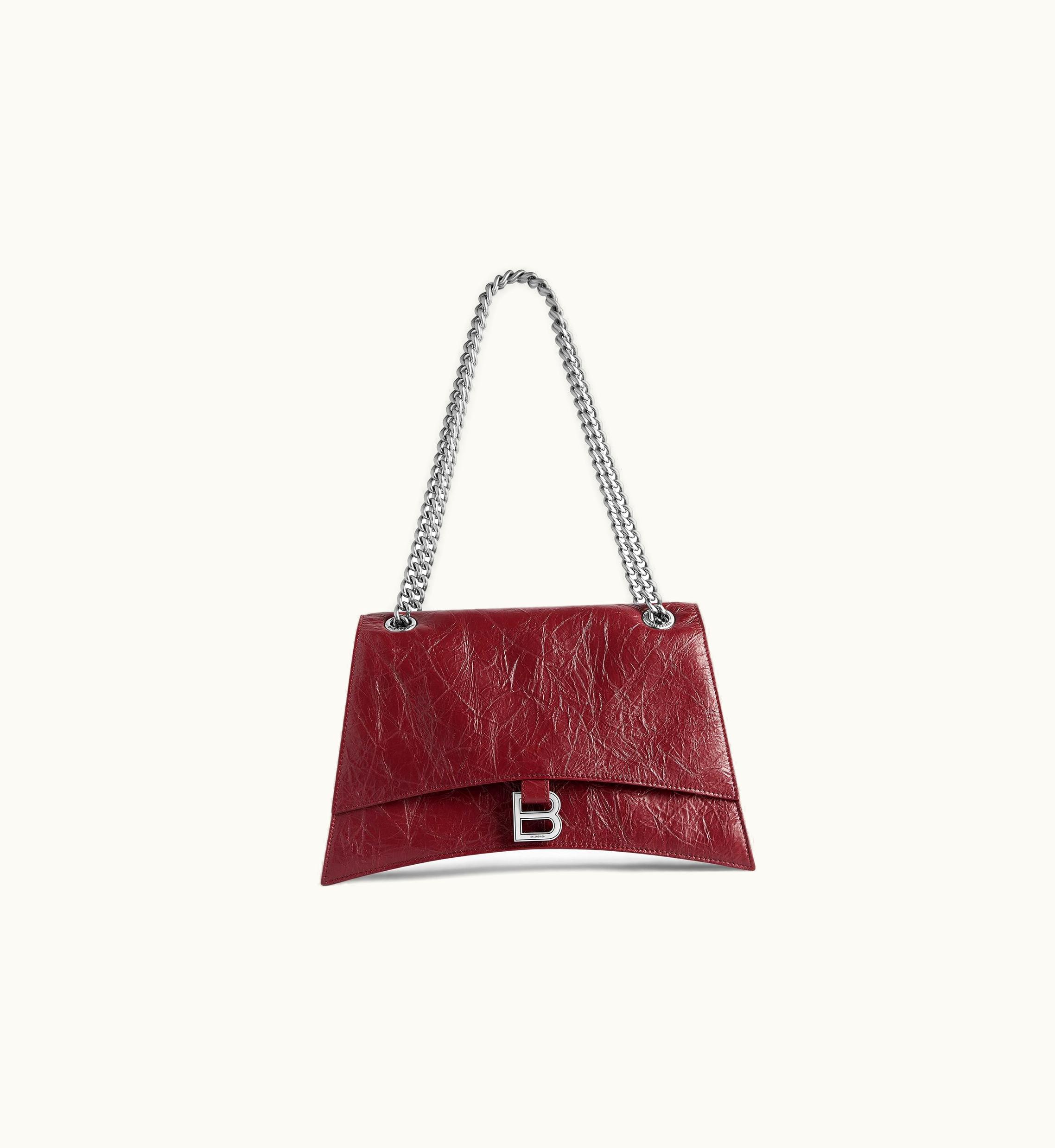 Balenciaga Balenciaga Women's Crush Medium Chain Bag In Dark Red
