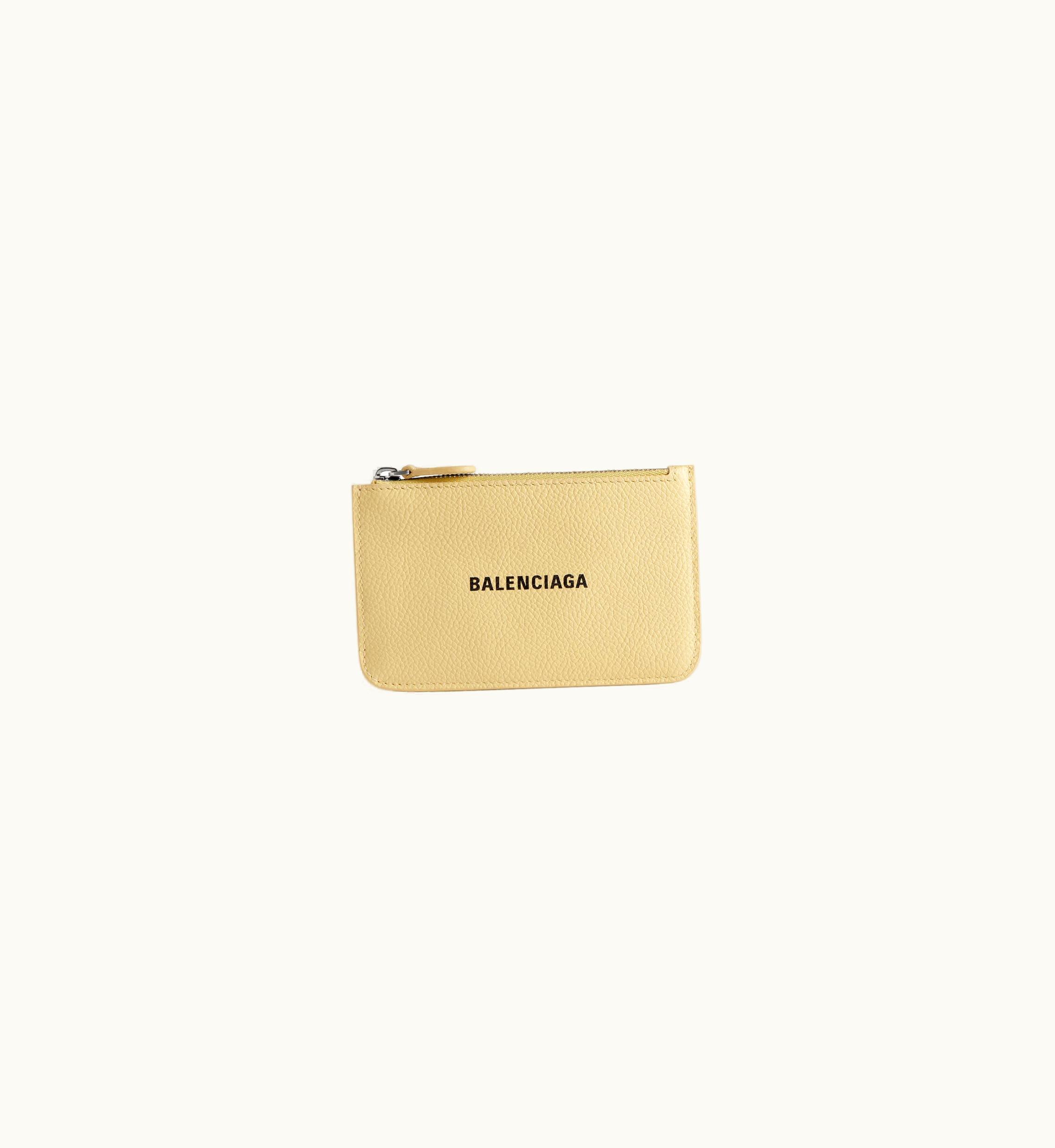 Balenciaga Balenciaga Women's Cash Large Long Coin And Card Holder In Light Yellow