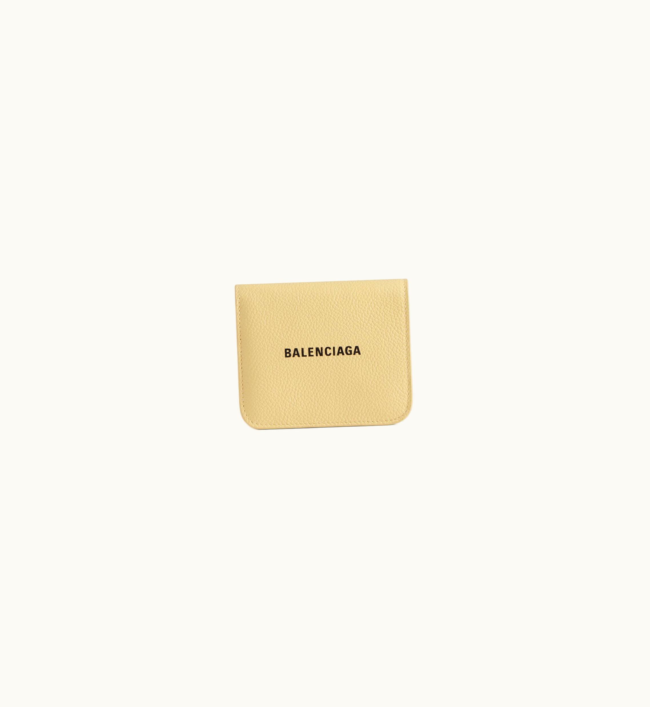 Balenciaga Balenciaga Women's Cash Flap Coin And Card Holder In Light Yellow