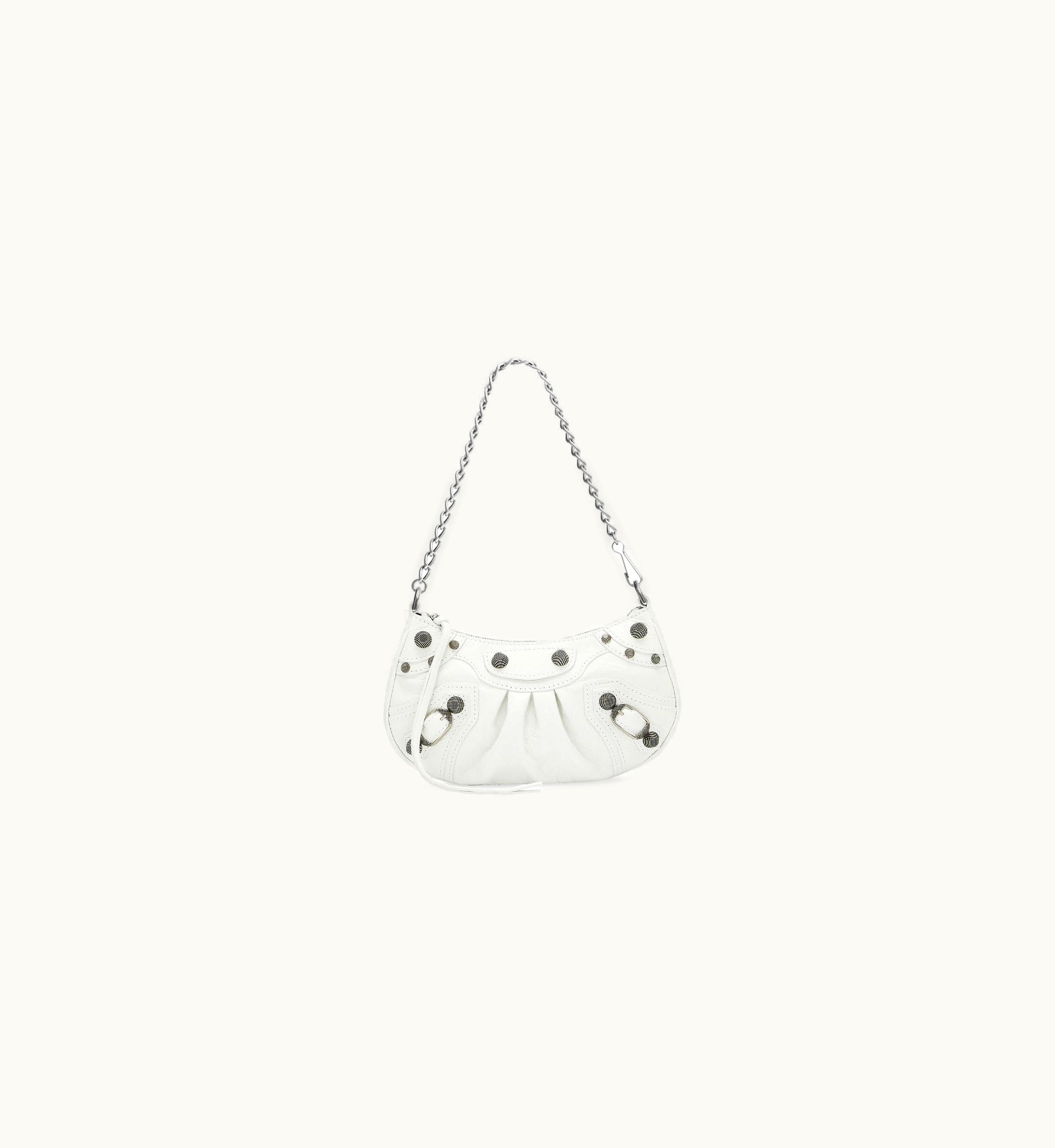 Balenciaga Balenciaga Women's Le Cagole Mini Bag With Chain In Off White