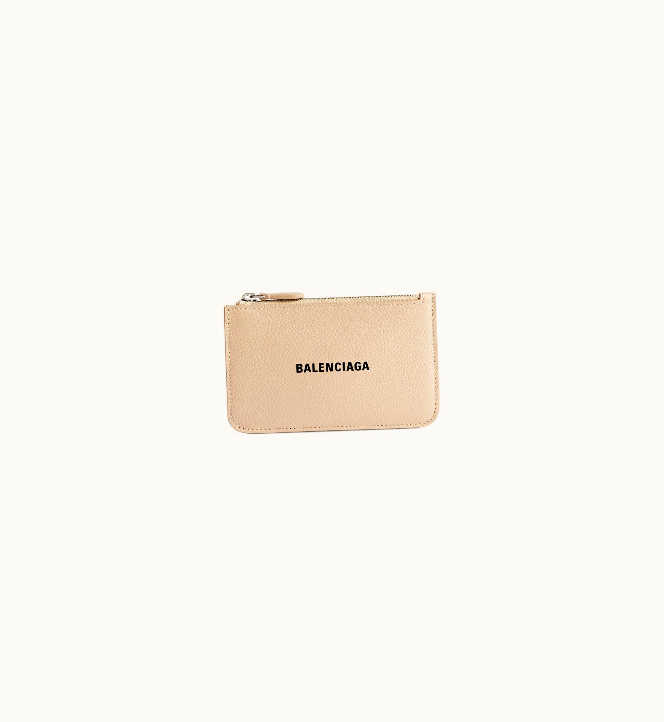 Balenciaga Balenciaga Women's Cash Large Long Coin And Card Holder In Beige / Black