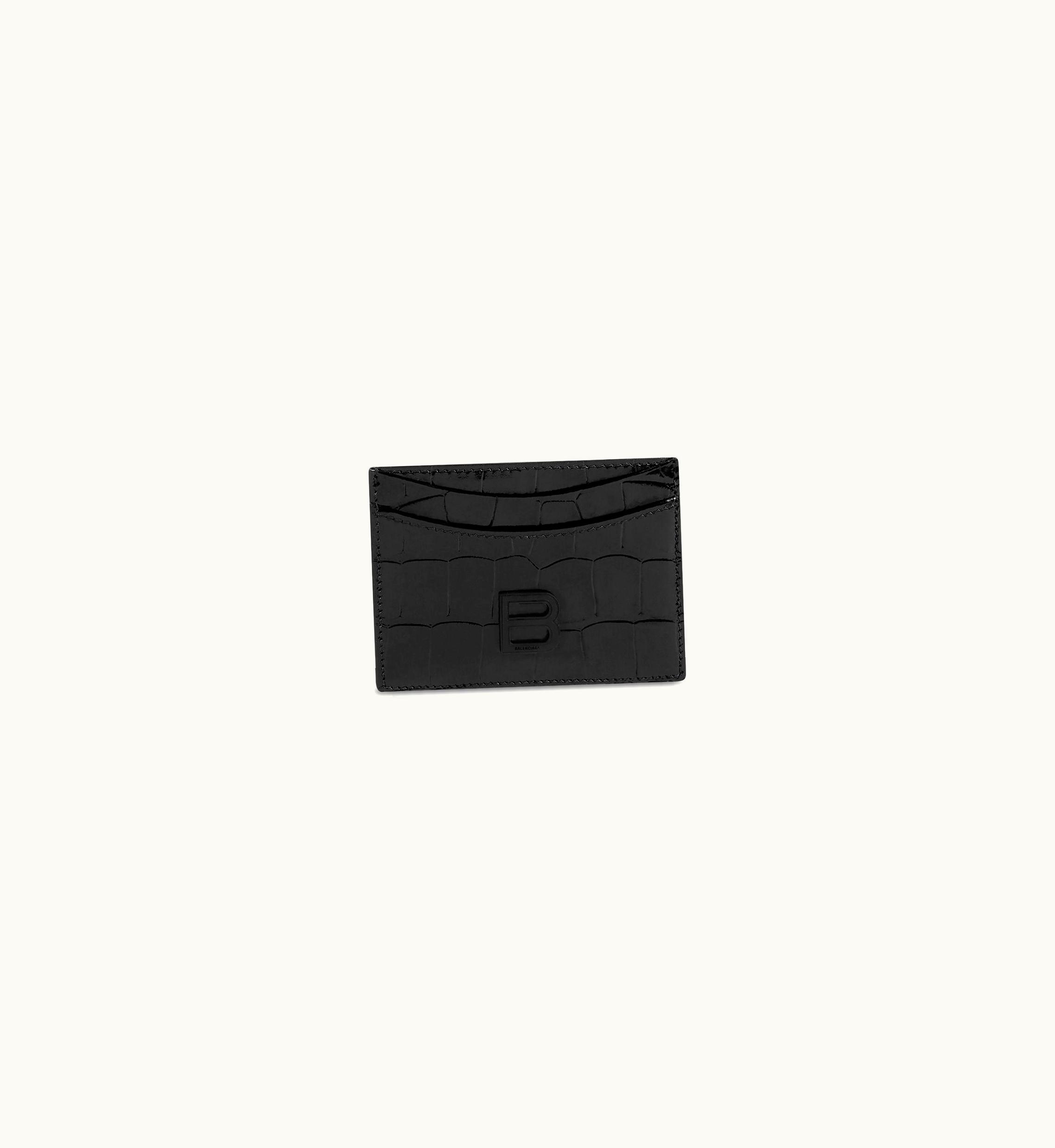 Balenciaga Balenciaga Women's Hourglass Card Holder In Black BLACK