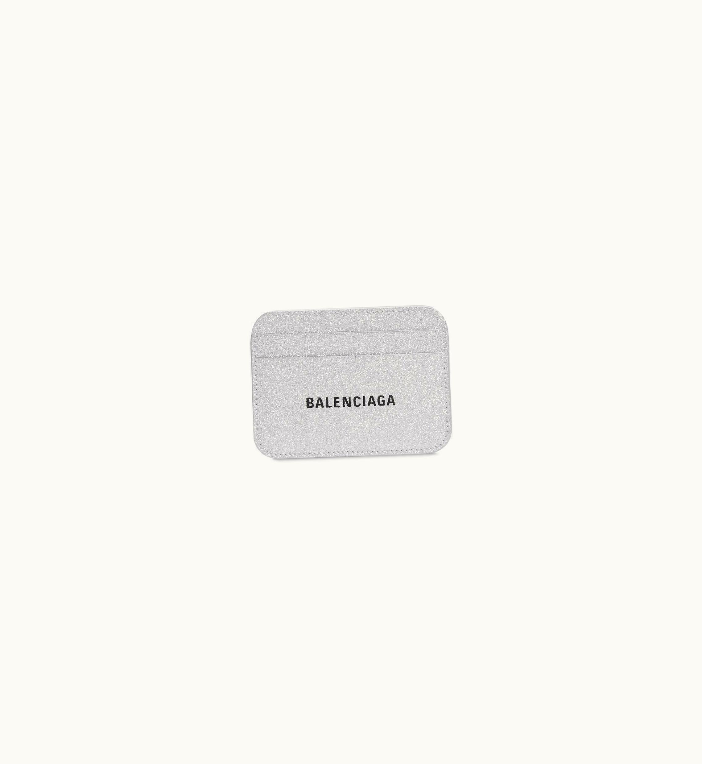 Balenciaga Balenciaga Women's Cash Card Holder Sparkling Fabric In Silver