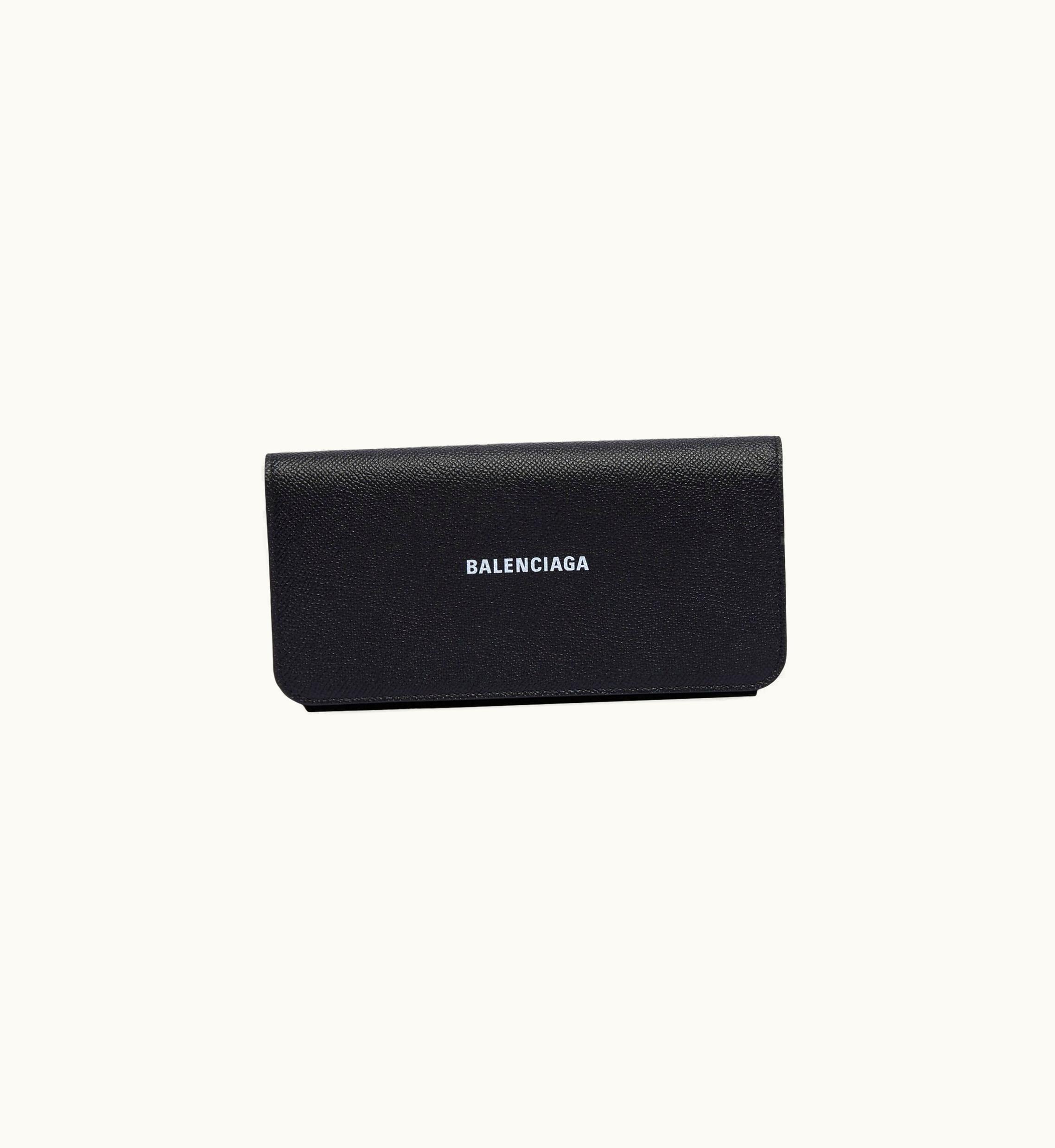 Balenciaga Balenciaga Women's Cash Thin Money Wallet In Black / White