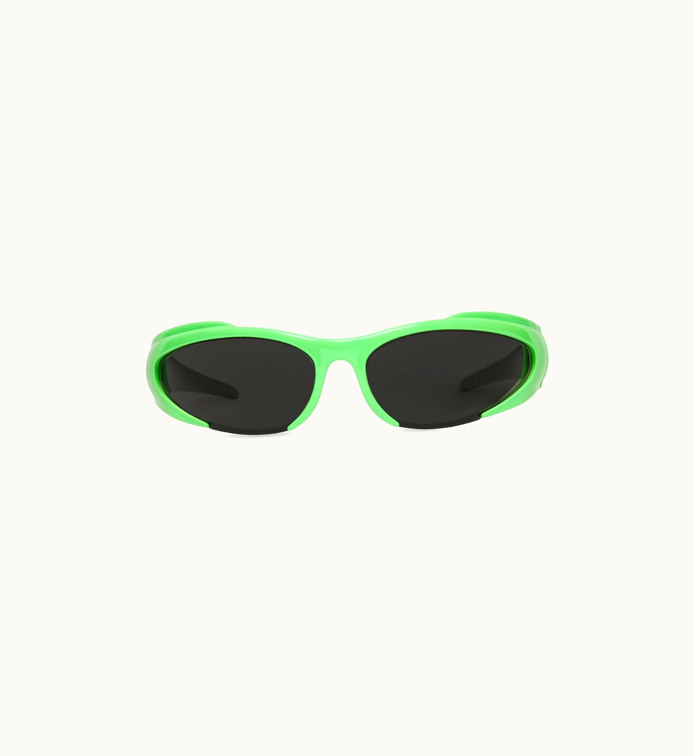 Balenciaga Balenciaga Reverse Xpander Rectangle Sunglasses In Fluo Green