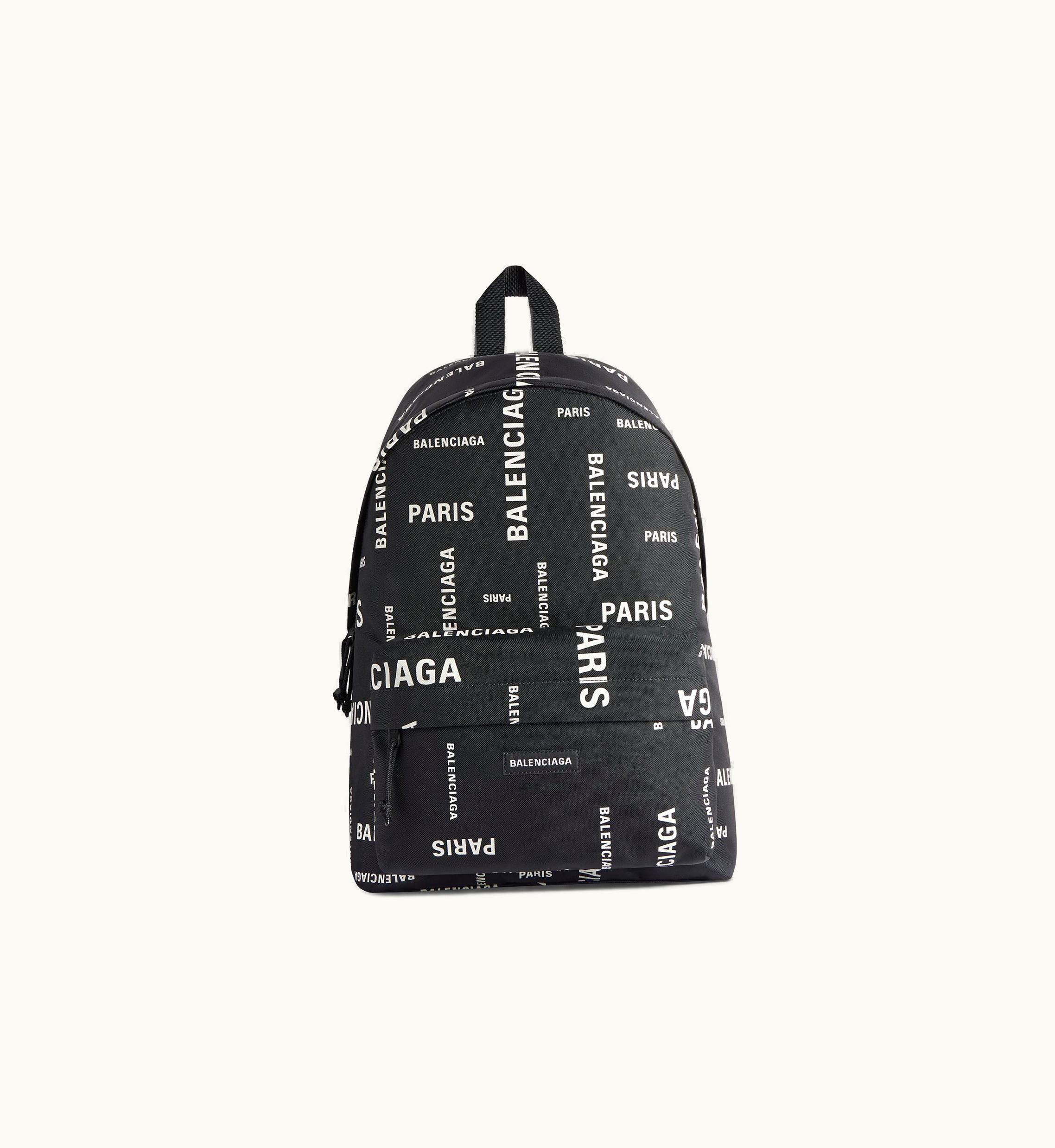 Balenciaga Balenciaga Men's Explorer Backpack Bal Paris Allover In Black