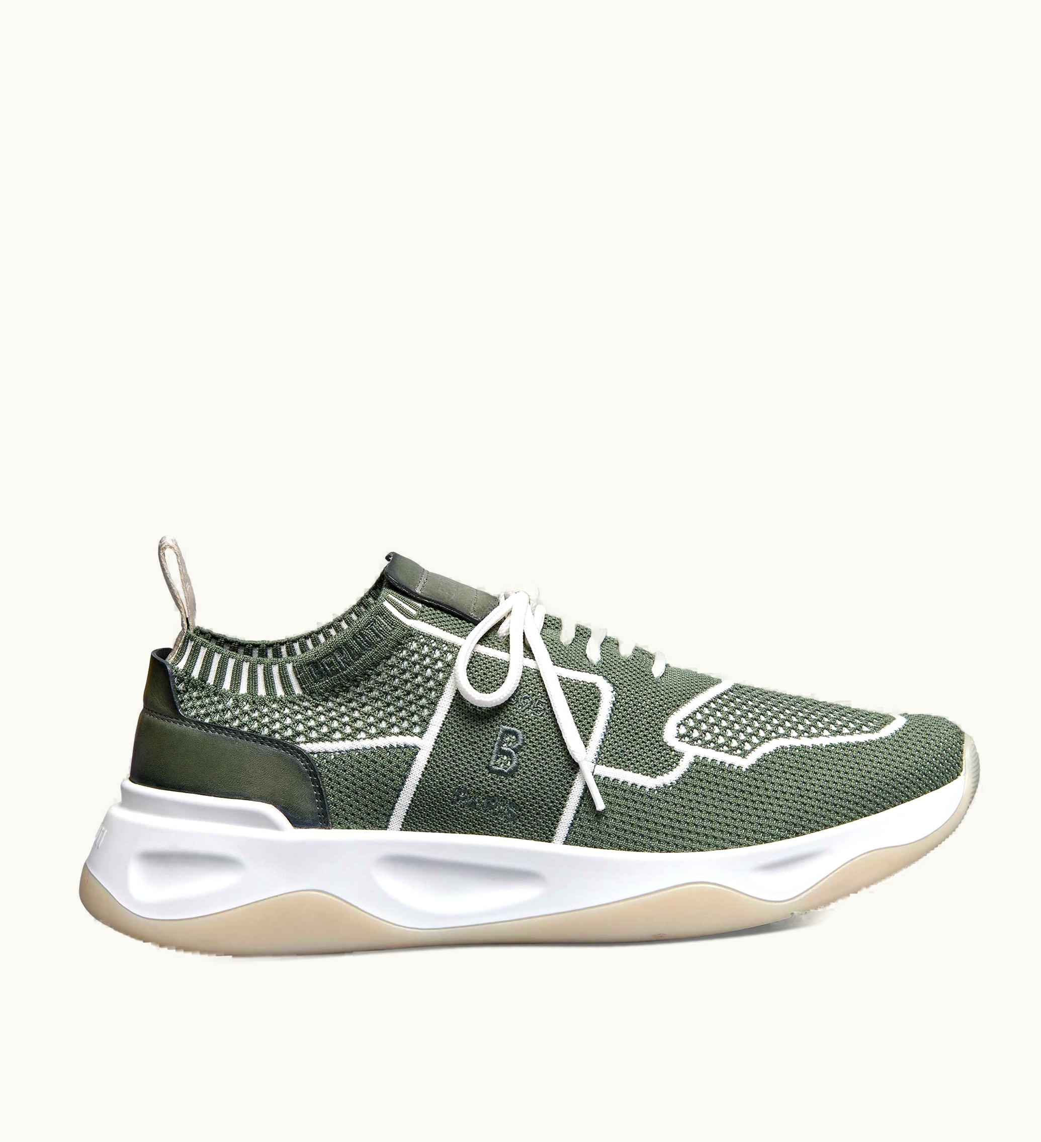 Berluti Berluti Shadow Knit And Leather Sneaker Mint Green