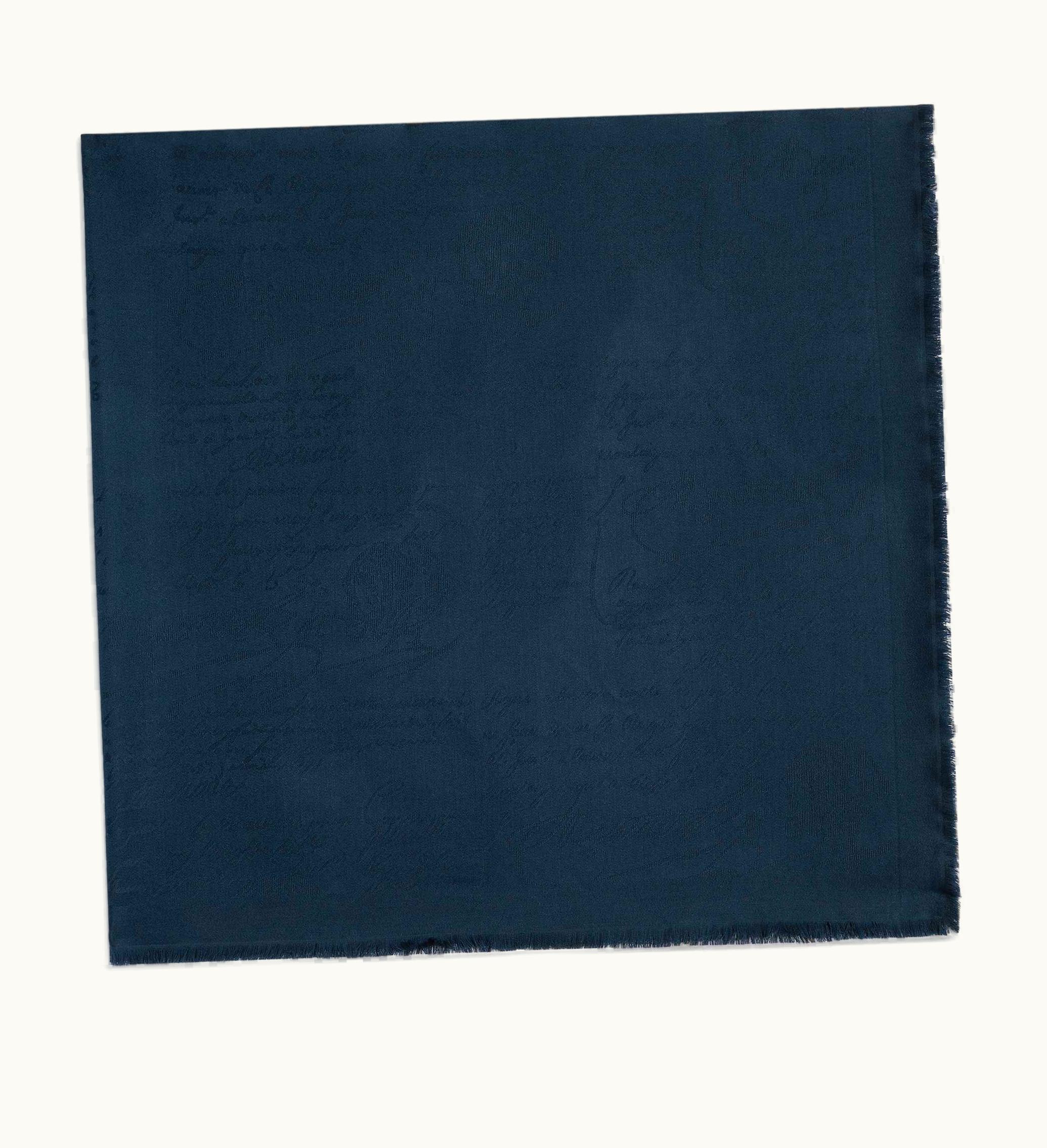 Berluti Berluti Wool & Silk Scritto Scarf Oceanic Jade