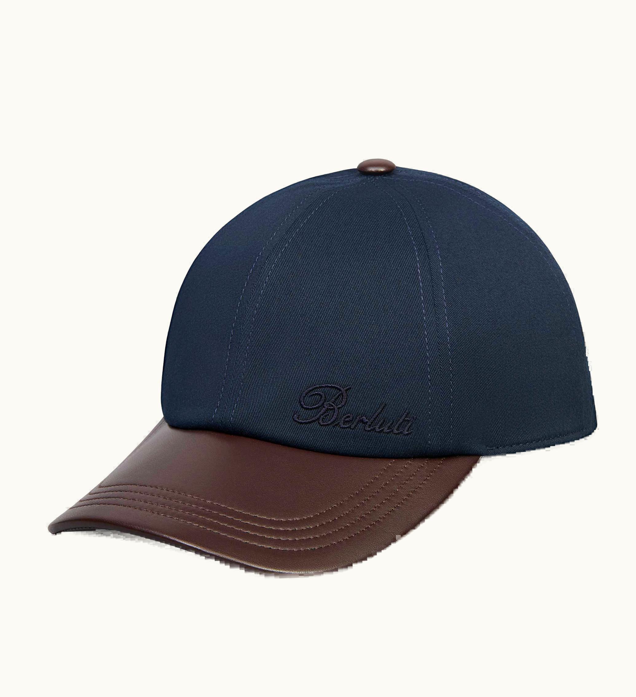 Berluti Berluti Thabor Cotton Cap Cold Night Blue