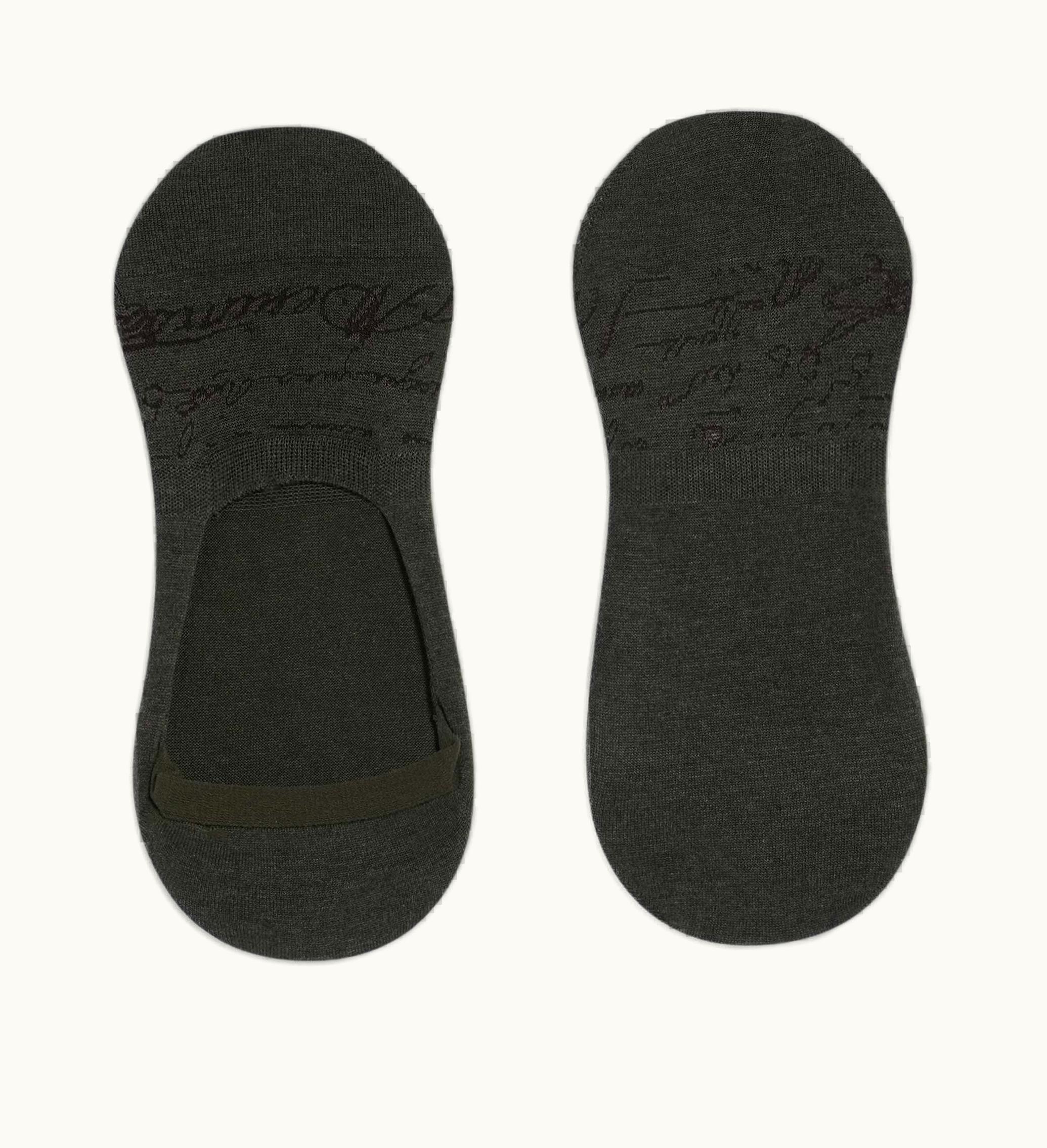 Berluti Berluti Cotton Ghost Scritto Socks Forest Green
