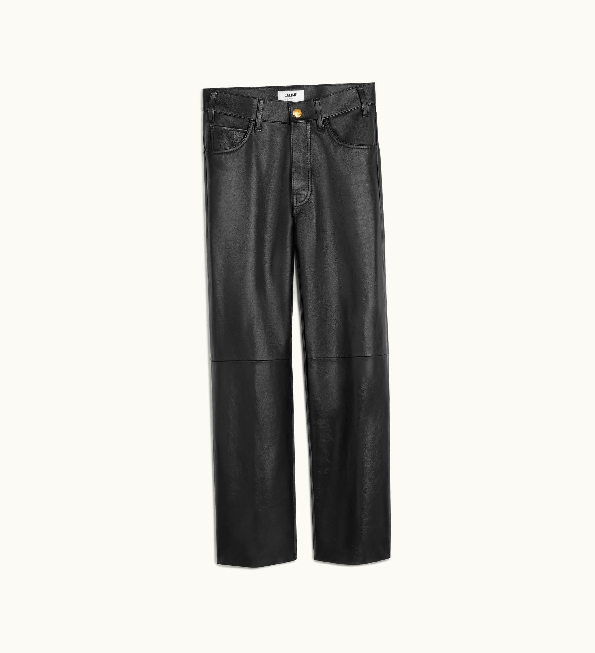 Celine Celine Kitty Jeans In Soft Lambskin - Black