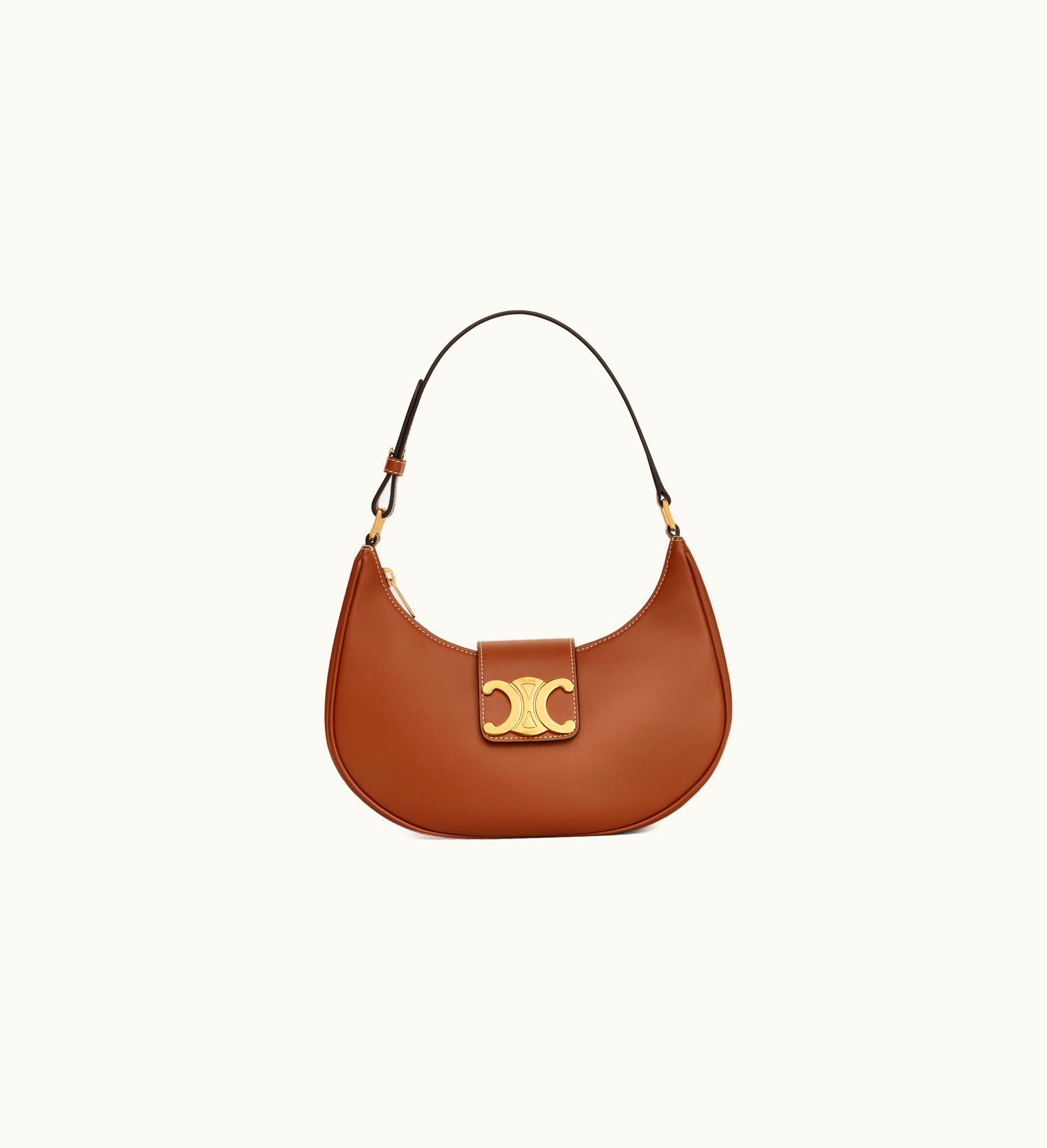 Celine Celine Medium Ava Triomphe Bag In Smooth Calfskin - Tan