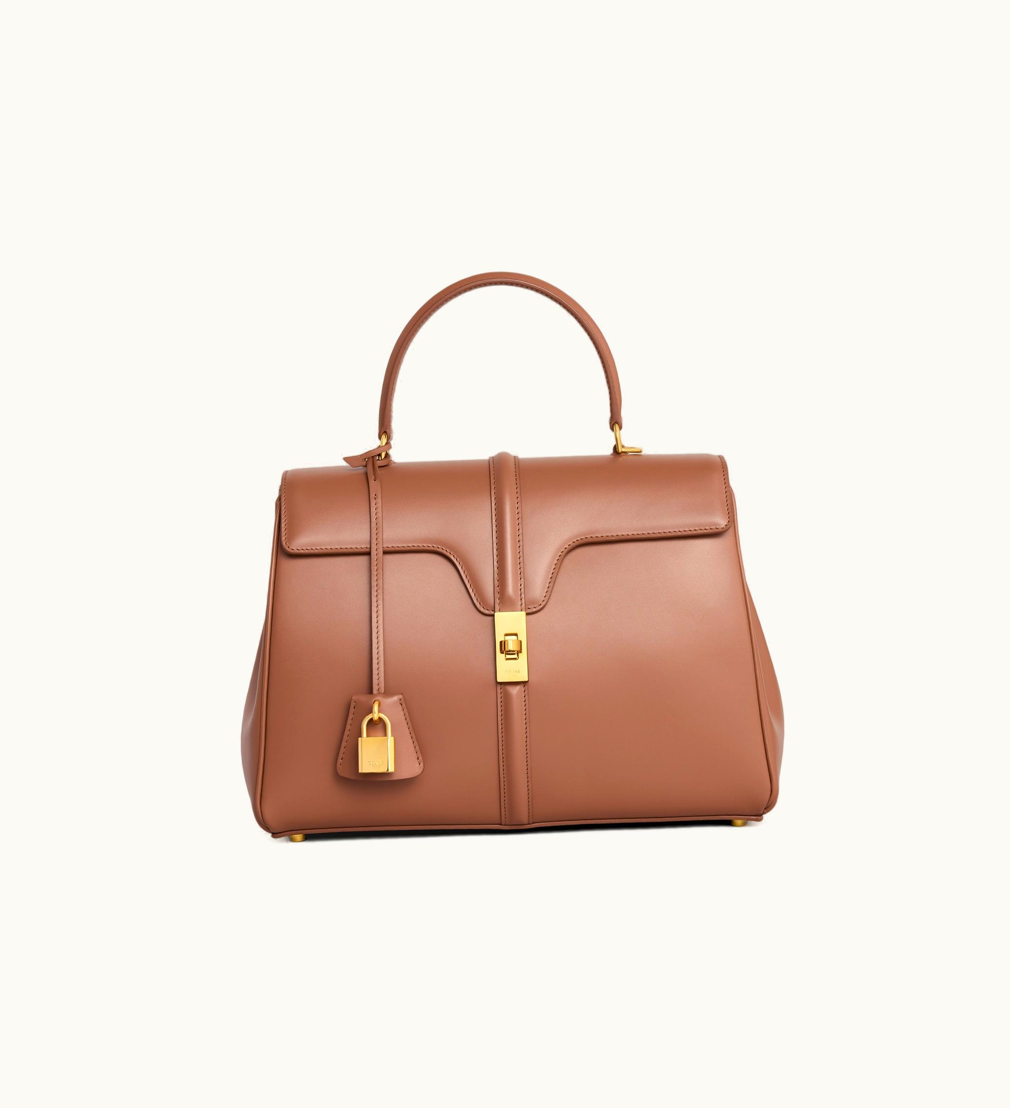 Celine Celine Classique 16 Bag In Satinated Calfskin - Bronze