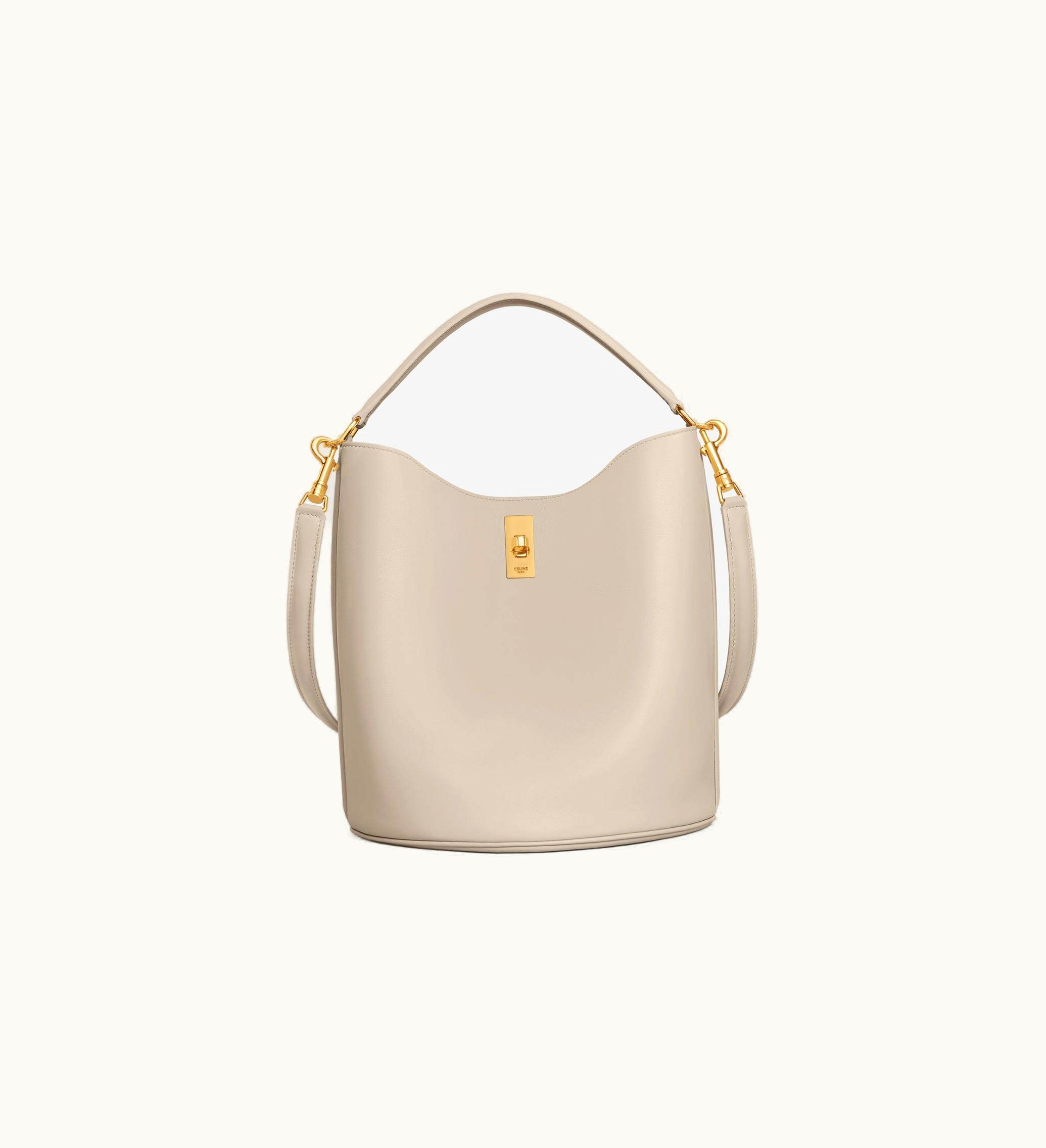 Celine Celine Bucket 16 Bag In Smooth Calfskin - Light Stone