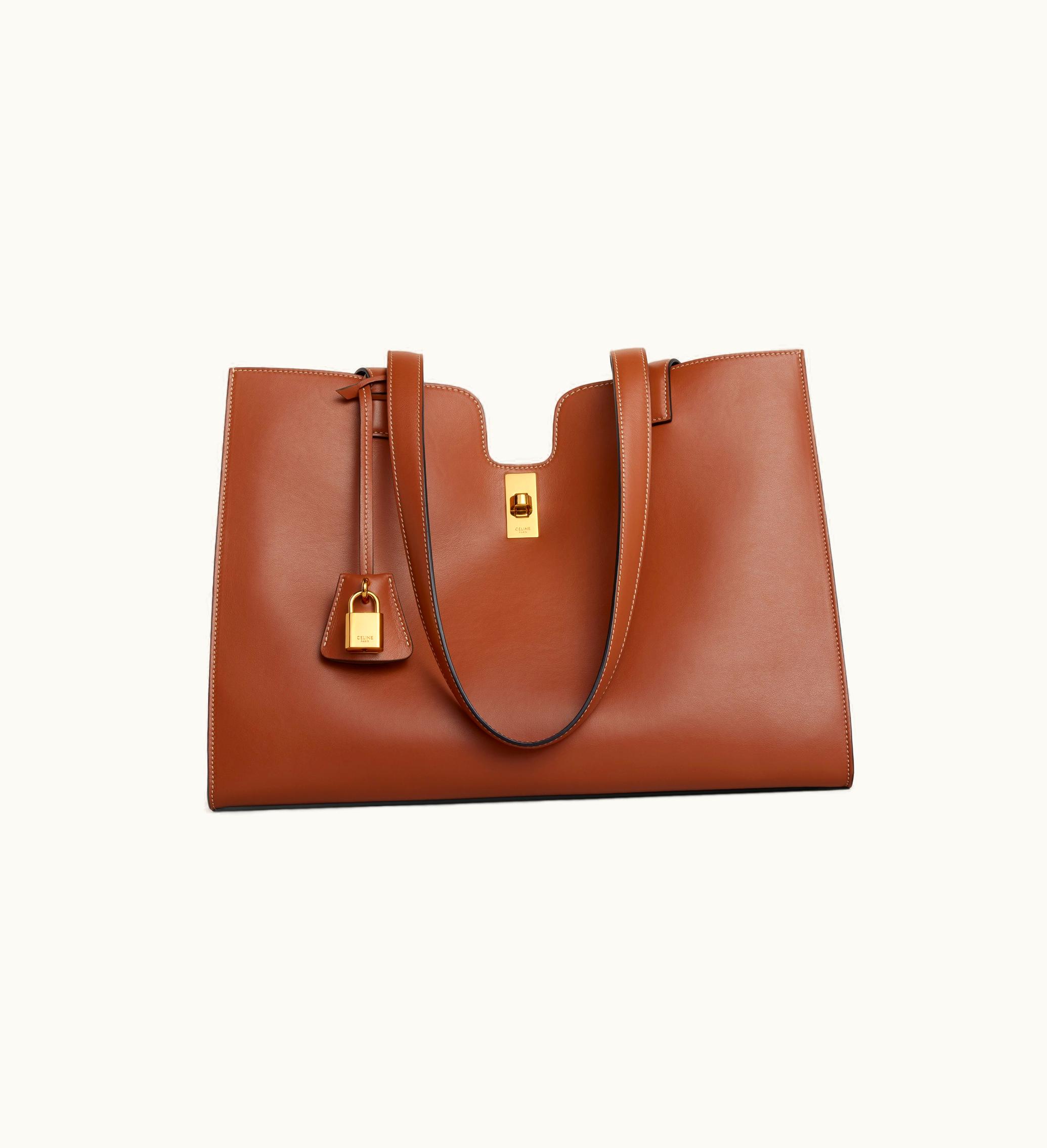 Celine Celine Cabas 16 In Smooth Calfskin - Tan