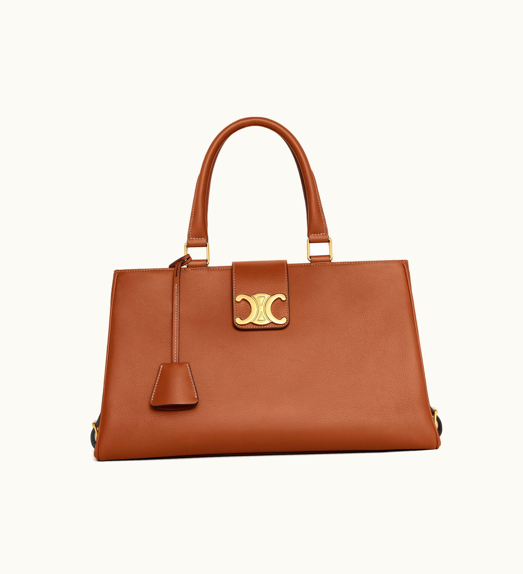 Celine Celine Medium Appoline Bag In Supple Calfskin - Tan