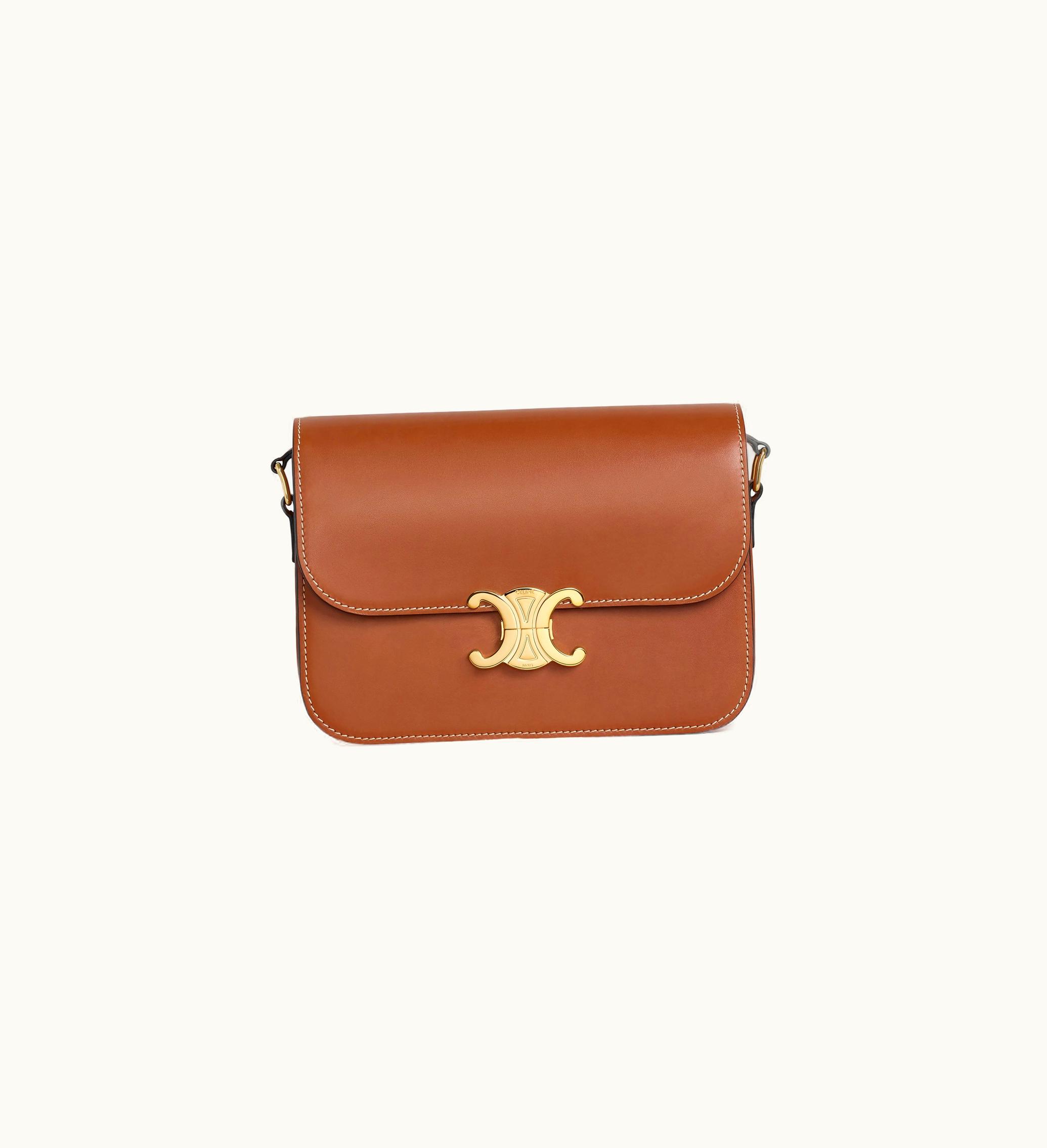 Celine Celine Classique Triomphe Bag In Natural Calfskin - Tan