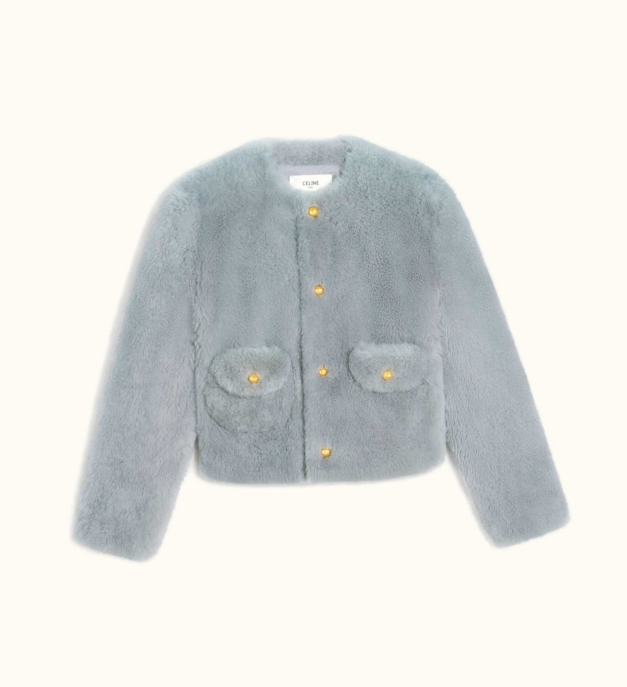 Celine Celine Cardigan In Goat Cashmere - Light Grey