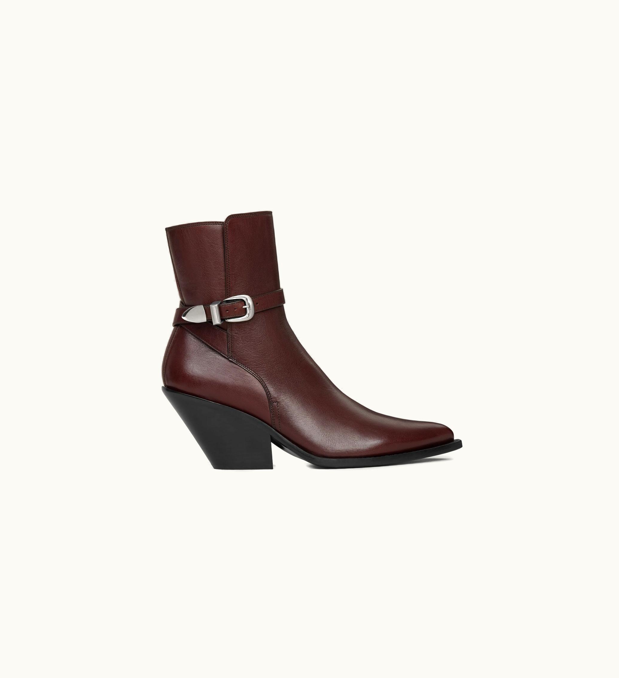 Celine Jodhpur Boot Celine Joan In Calfskin - Dark Burgundy