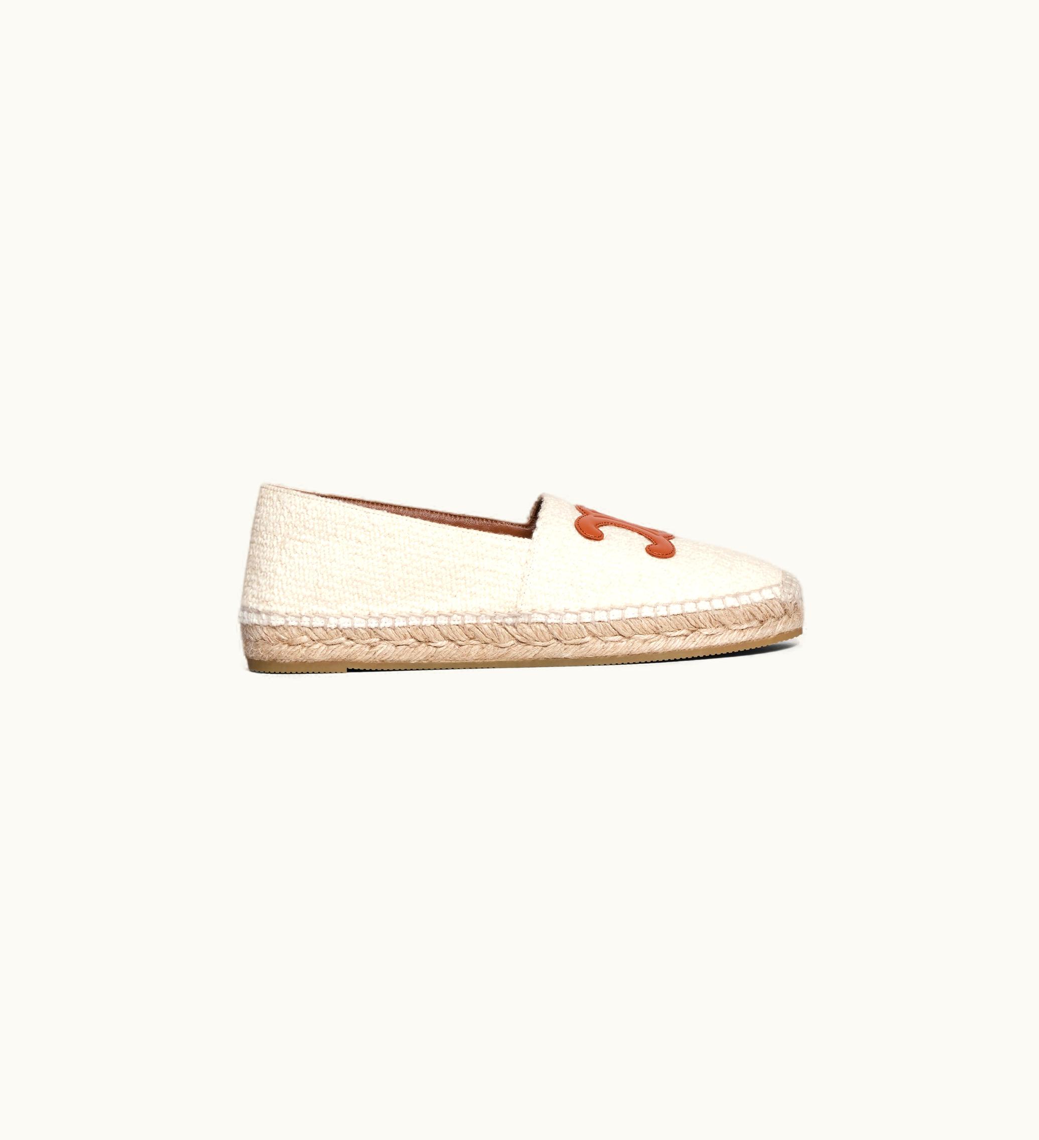 Celine Les Espadrilles Celine In Tweed & Calfskin - Cream