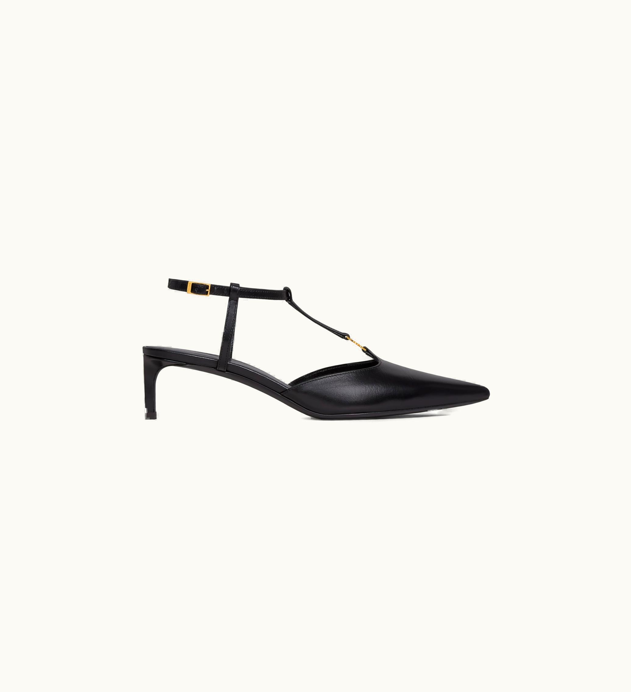 Celine Celine Kitten T-BAR Strap Pump In Calfskin - Black