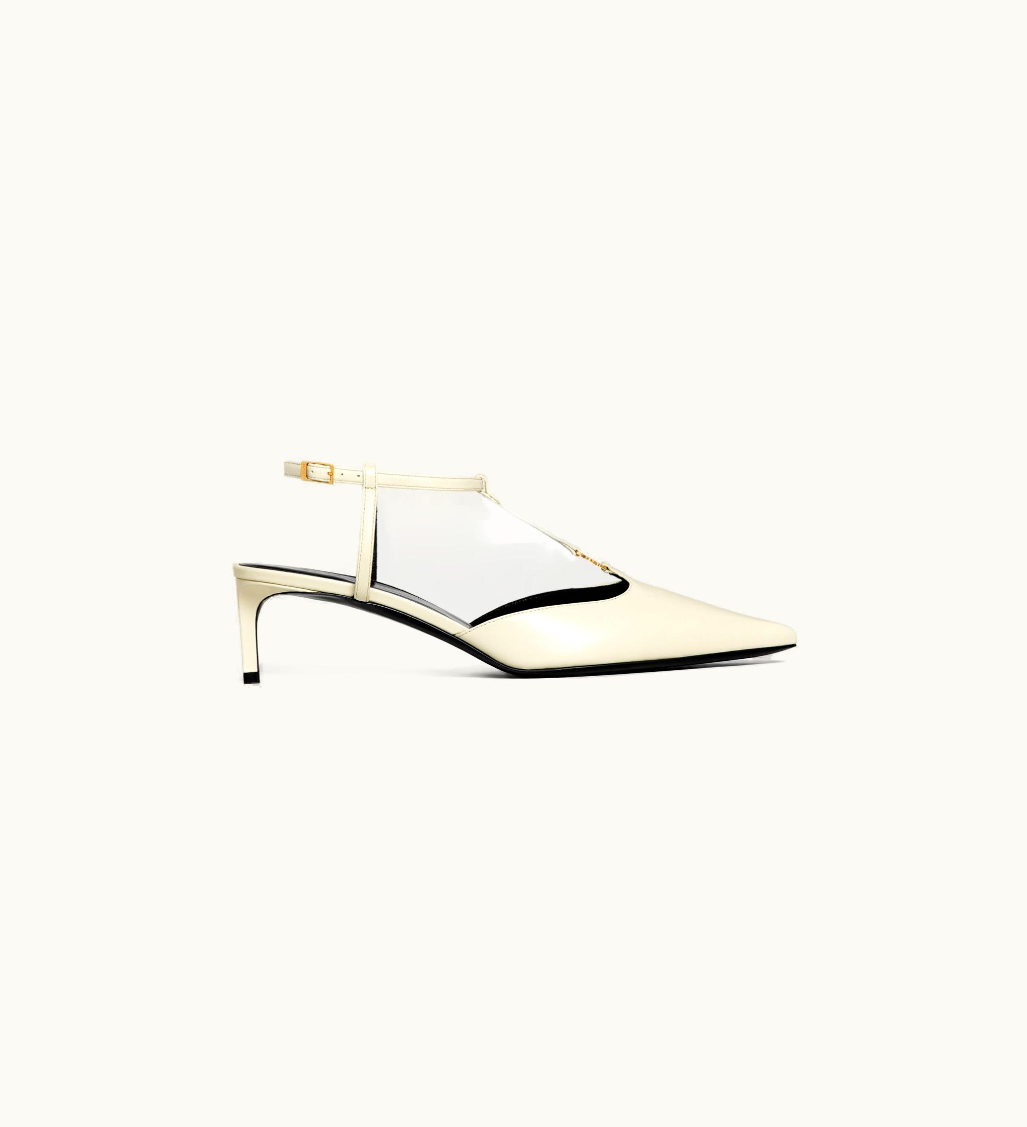 Celine Celine Kitten T-BAR Strap Pump In Lambskin - Milk