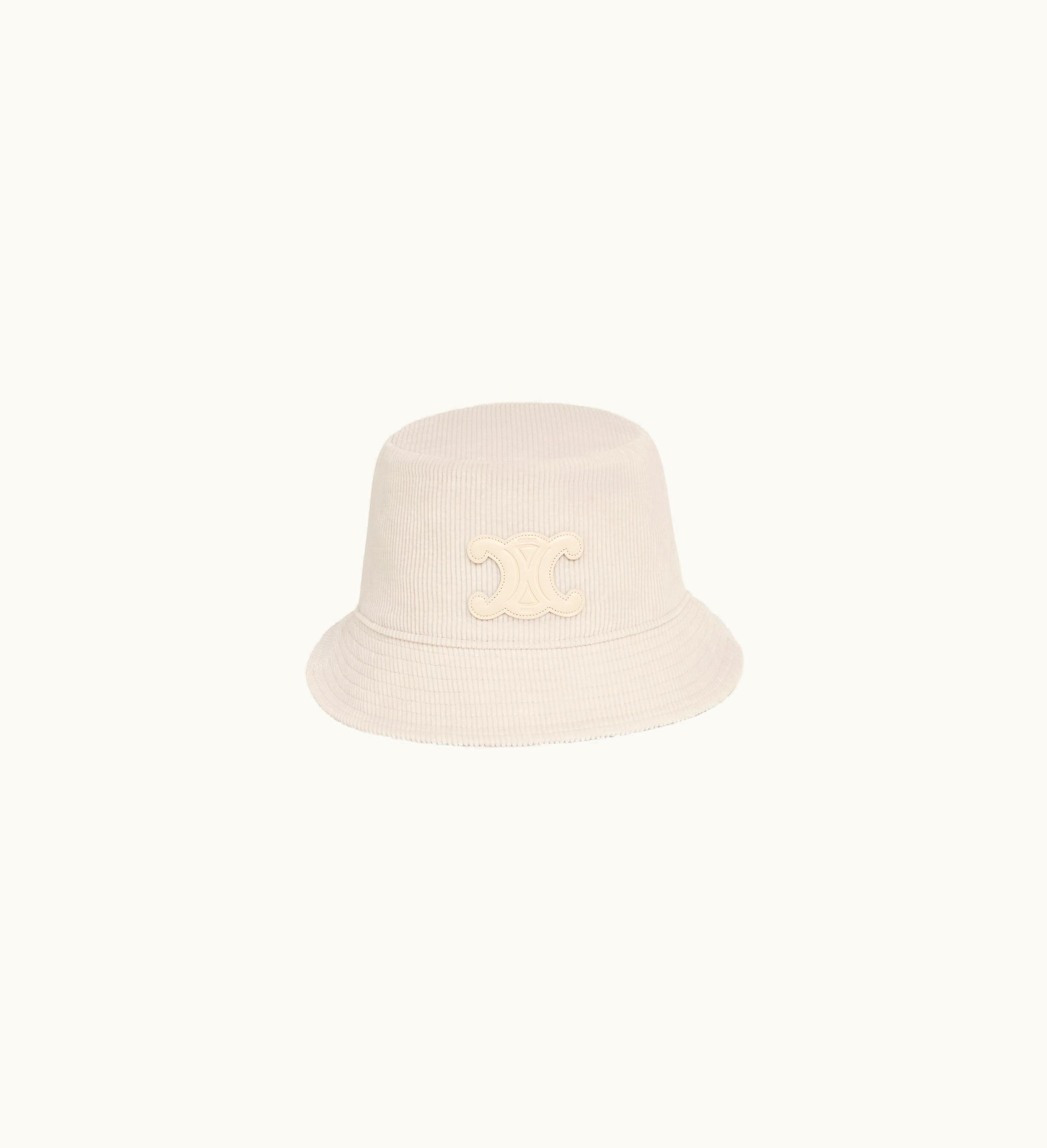 Celine Celine Triomphe Bucket Hat In Corduroy - Off White
