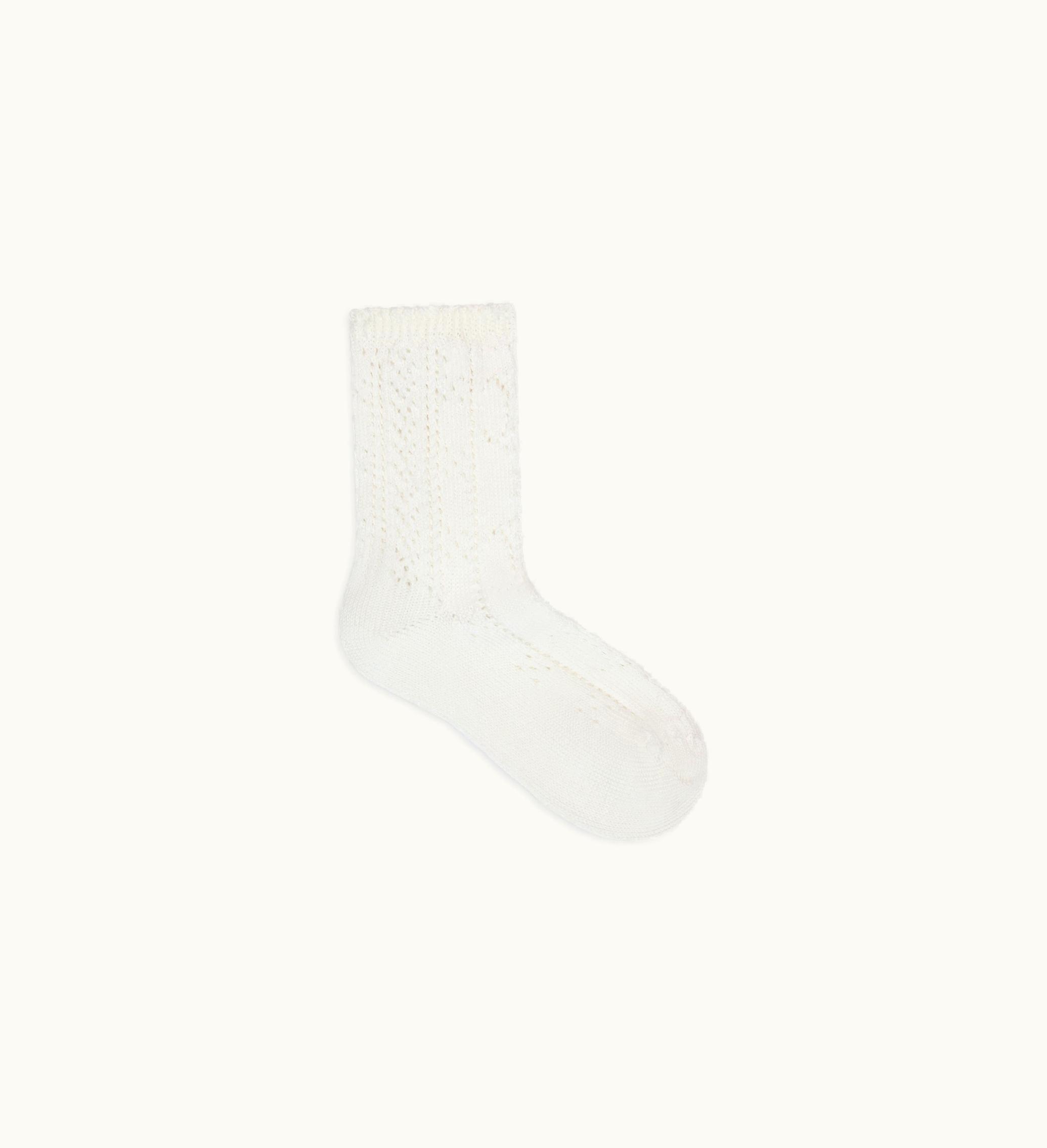 Celine Celine Socks In Cotton Pointelle - Off White