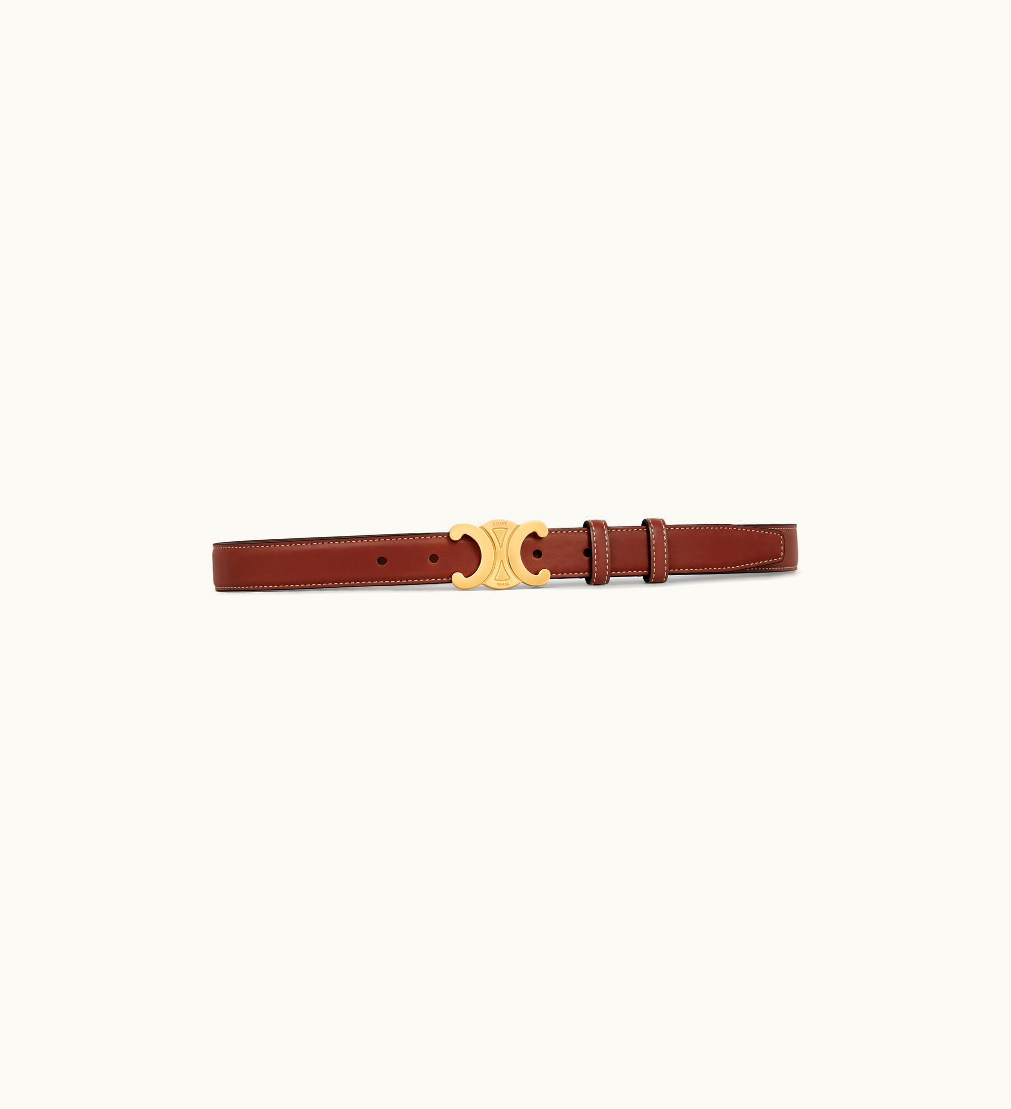 Celine Celine Medium Triomphe Belt In Natural Calfskin - Teck