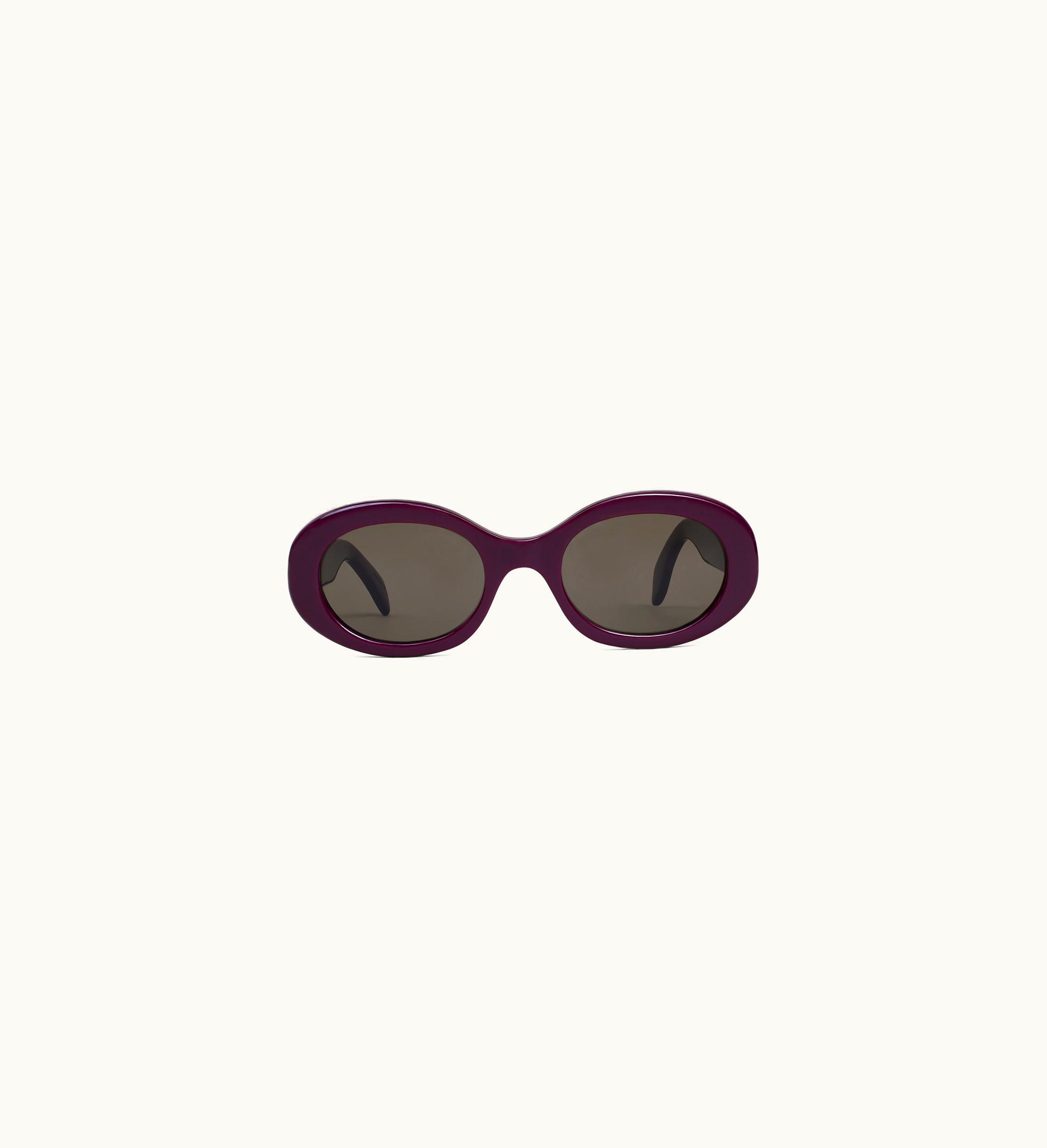 Celine Celine Triomphe 01 Sunglasses In Acetate - Aubergine