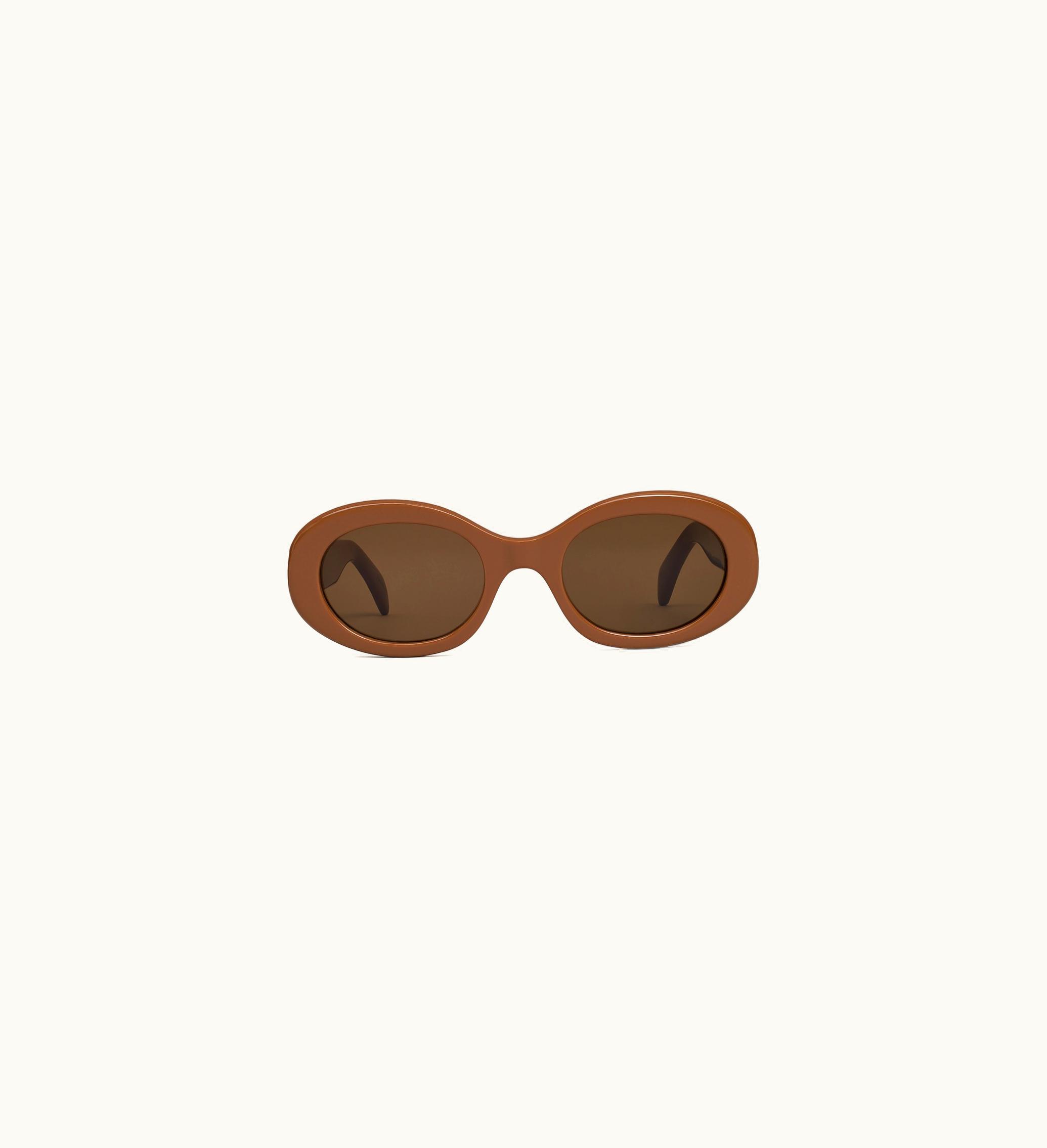 Celine Celine Triomphe 01 Sunglasses In Acetate - Camel
