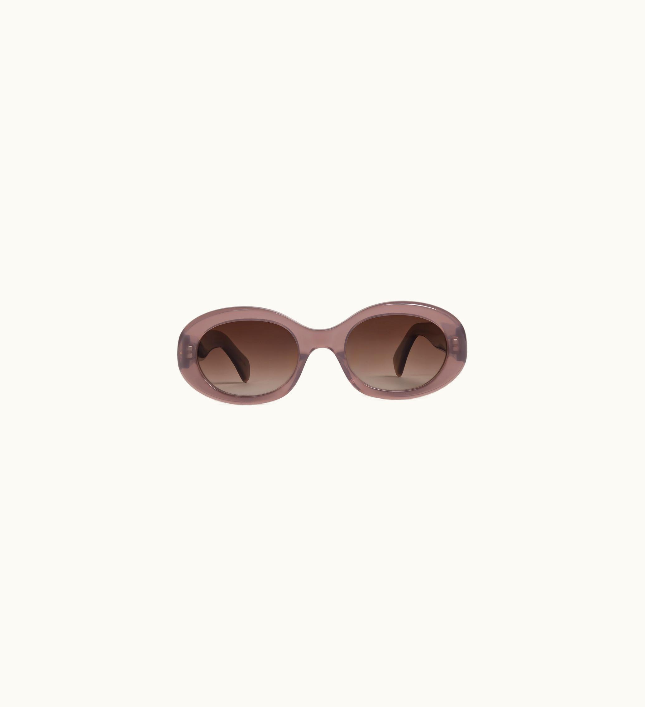 Celine Celine Triomphe 01 Sunglasses In Acetate - Milky Hazelnut
