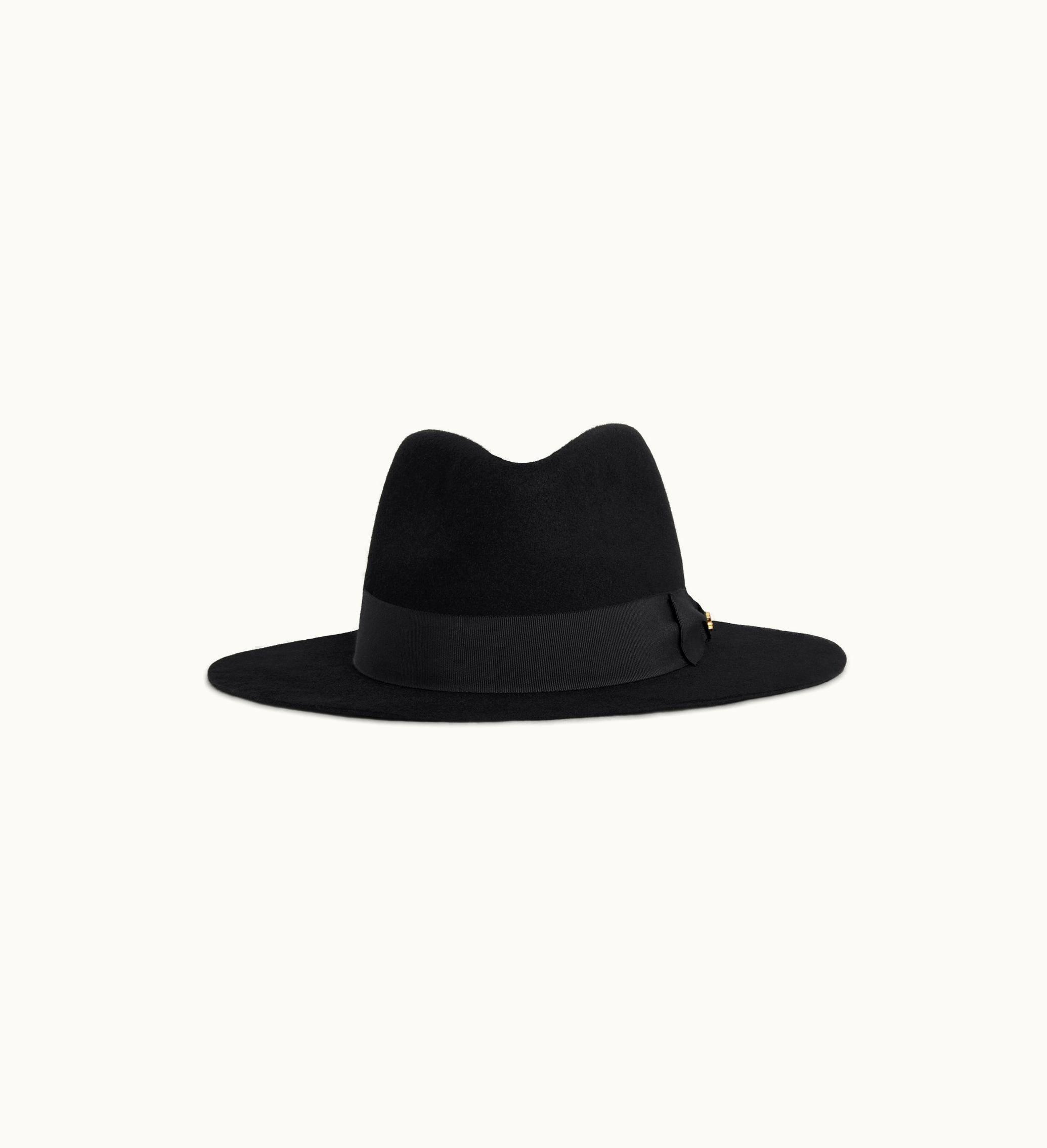 Celine Celine Fedora Hat In Felt - Black