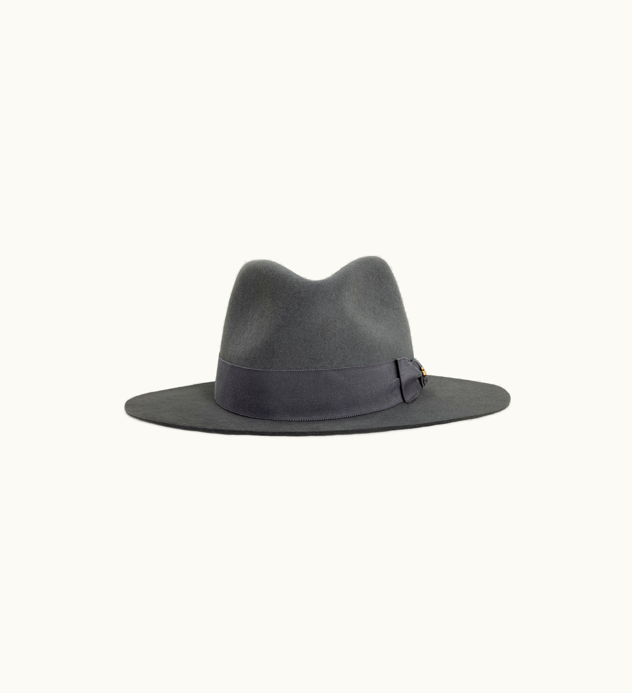 Celine Celine Fedora Hat In Felt - Gris