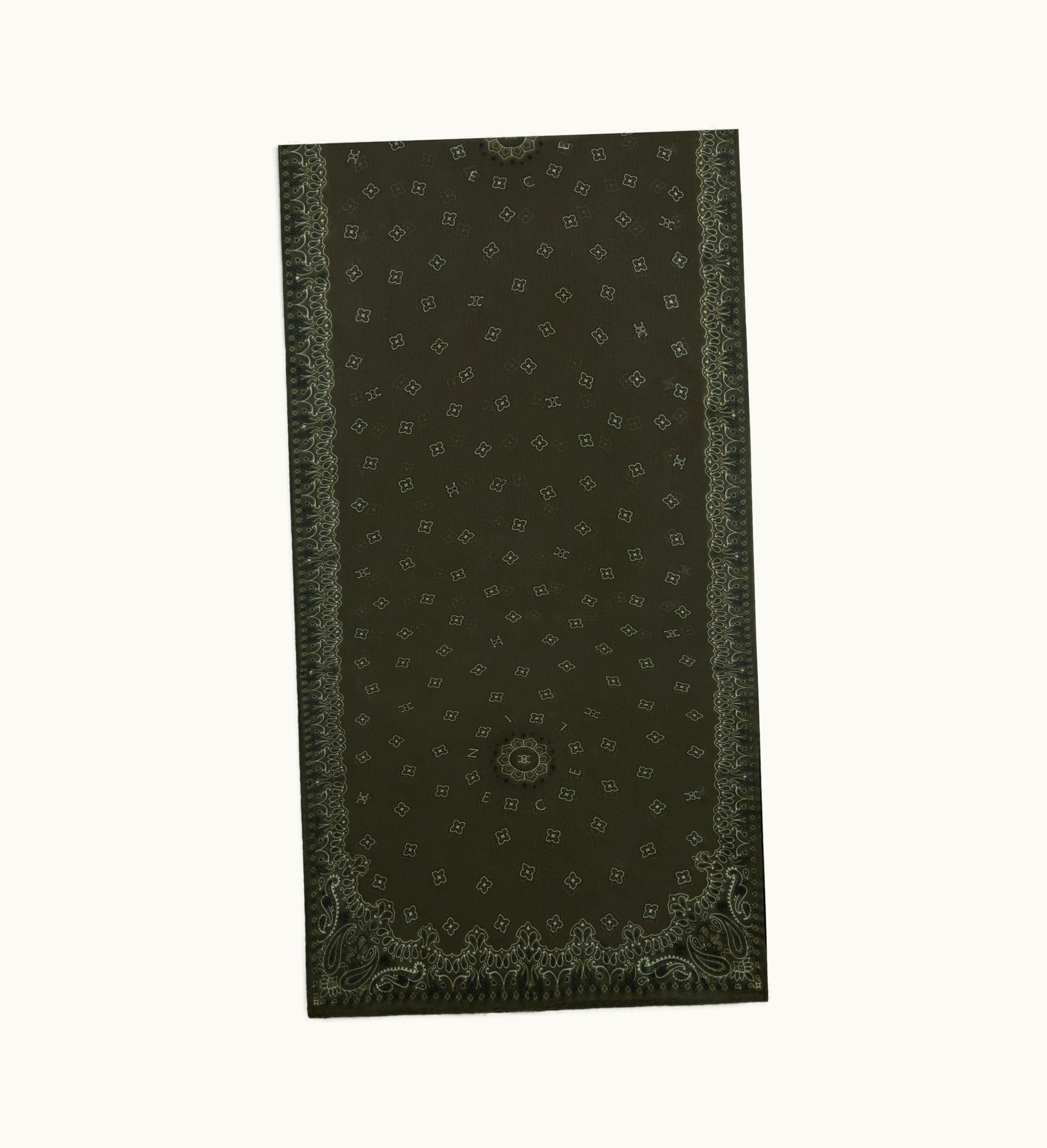 Celine Celine Stole In Cashmere Muslin - Dark Kaki