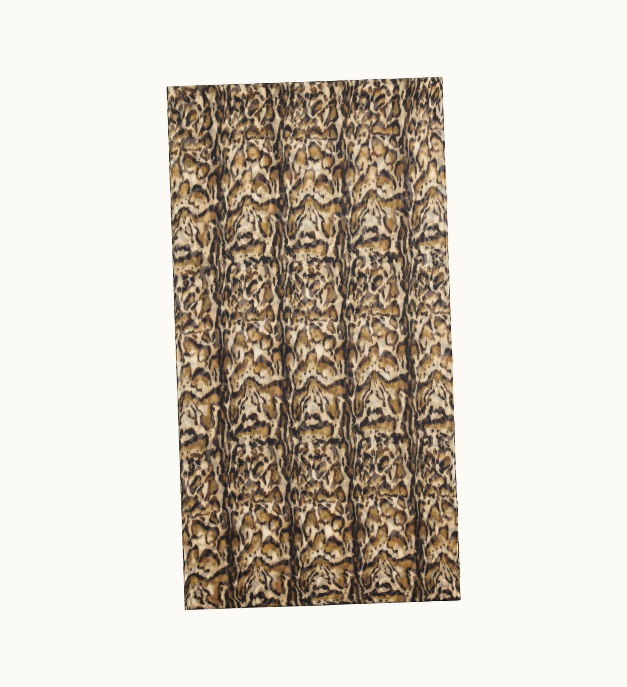 Celine Celine Stole In OCELOT-PRINT Cashmere Muslin - Leopard