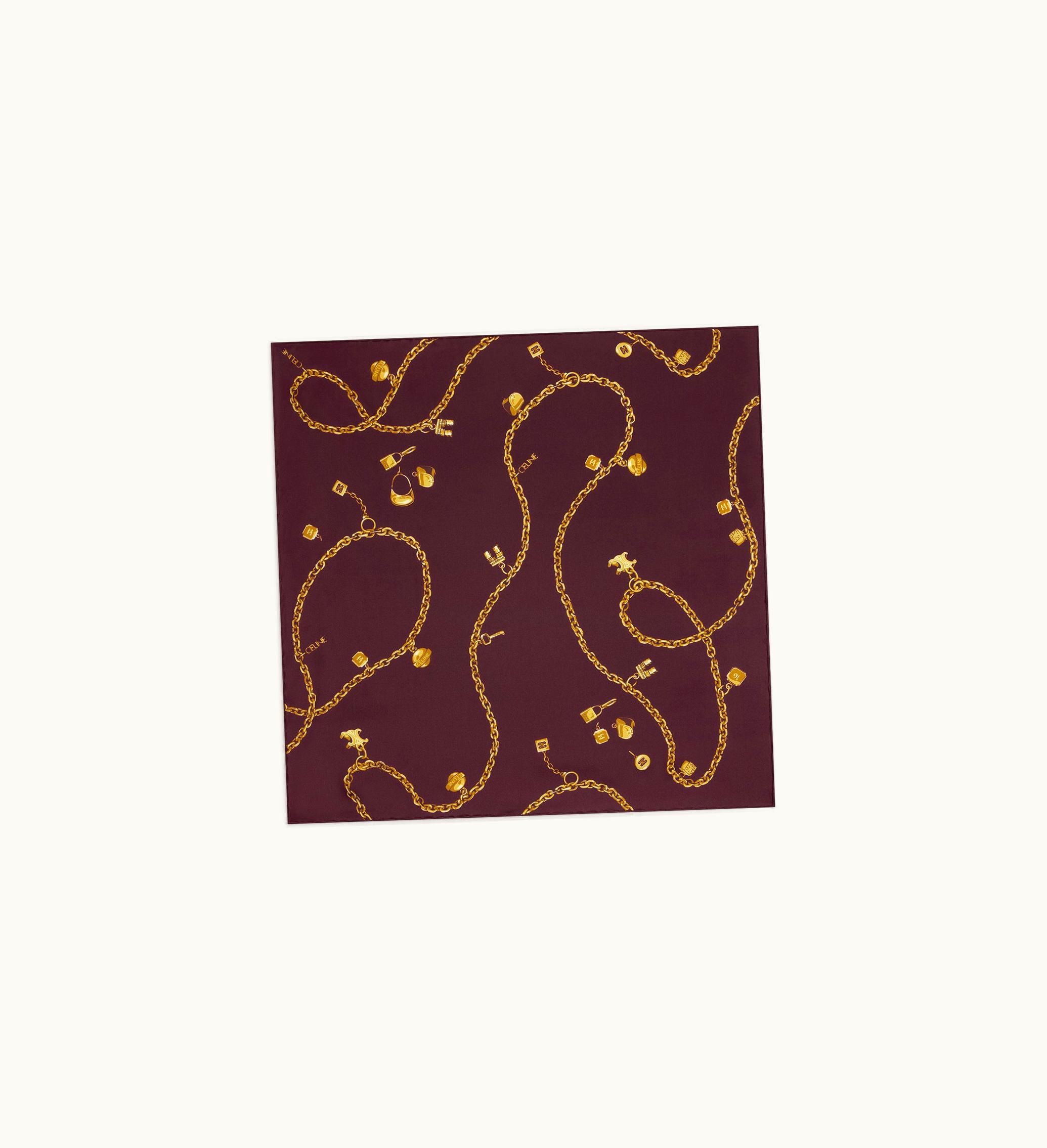 Celine Celine Bandana In Silk Twill - Bordeaux