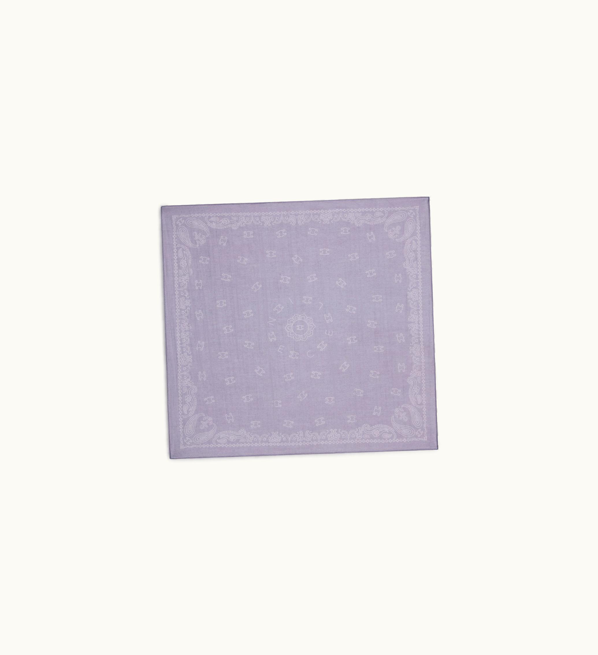 Celine Celine Bandana In Cotton And Silk - Lilac / Cream