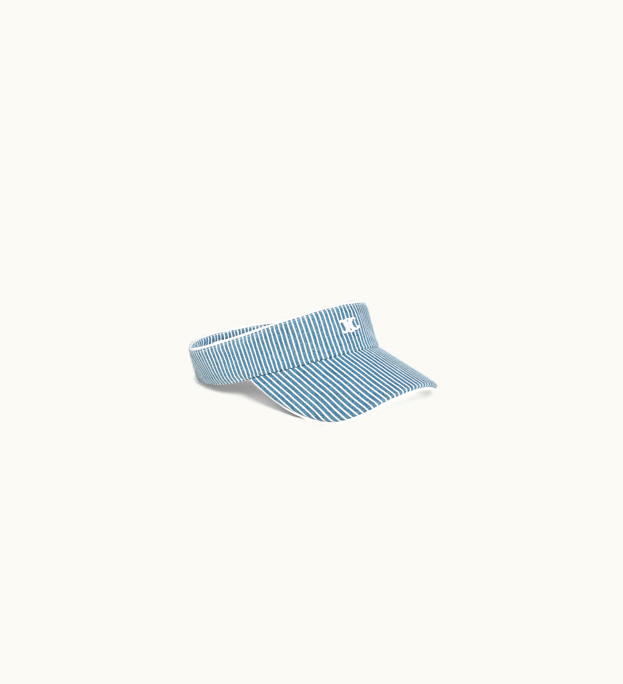 Celine Celine Triomphe Visor In Hickory Cotton - Wave Wash