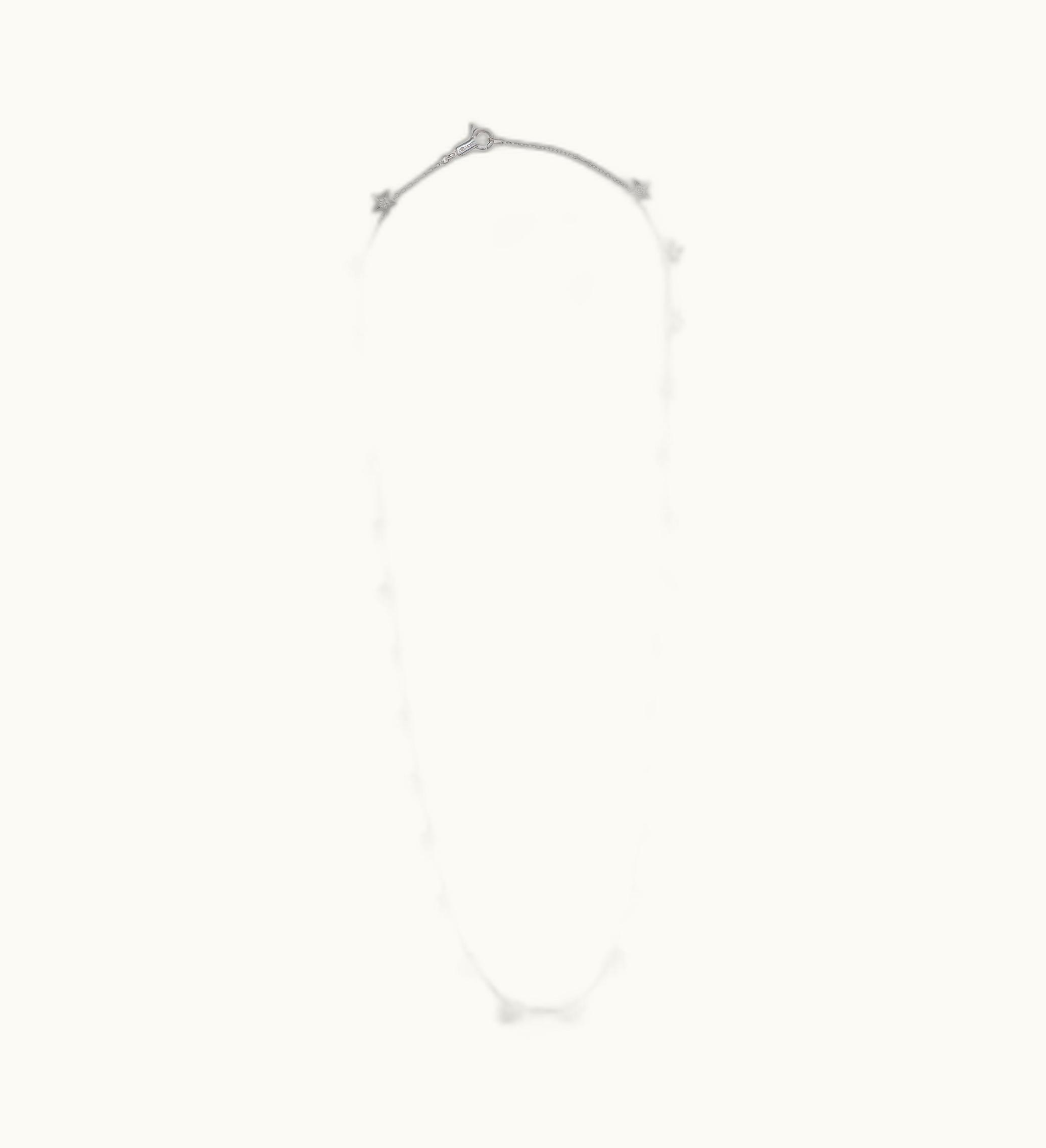 Celine Etoile Celine Multi Stars Necklace In White Gold And Diamonds - White Gold & White