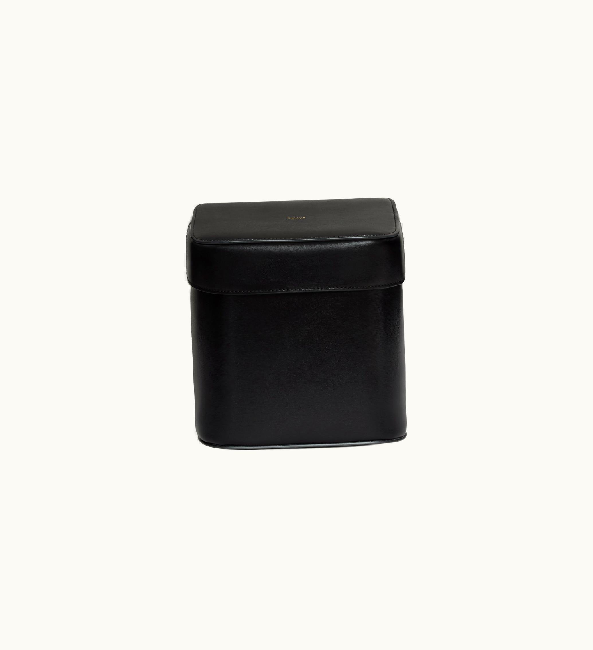 Celine Celine Large Box In Shiny Calfskin - Black