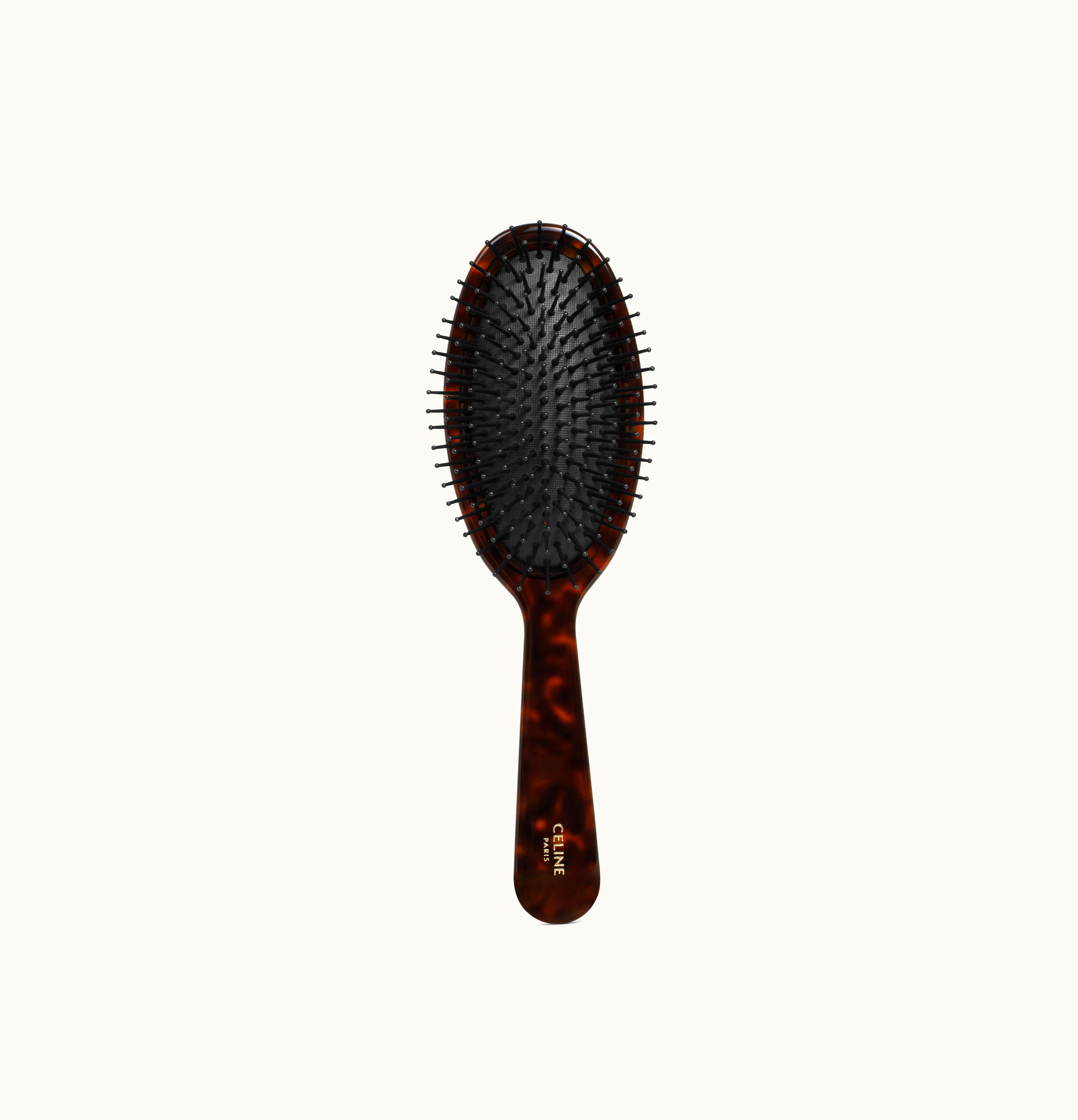 Celine Celine Hair Brush In Acetate - Dark Havana