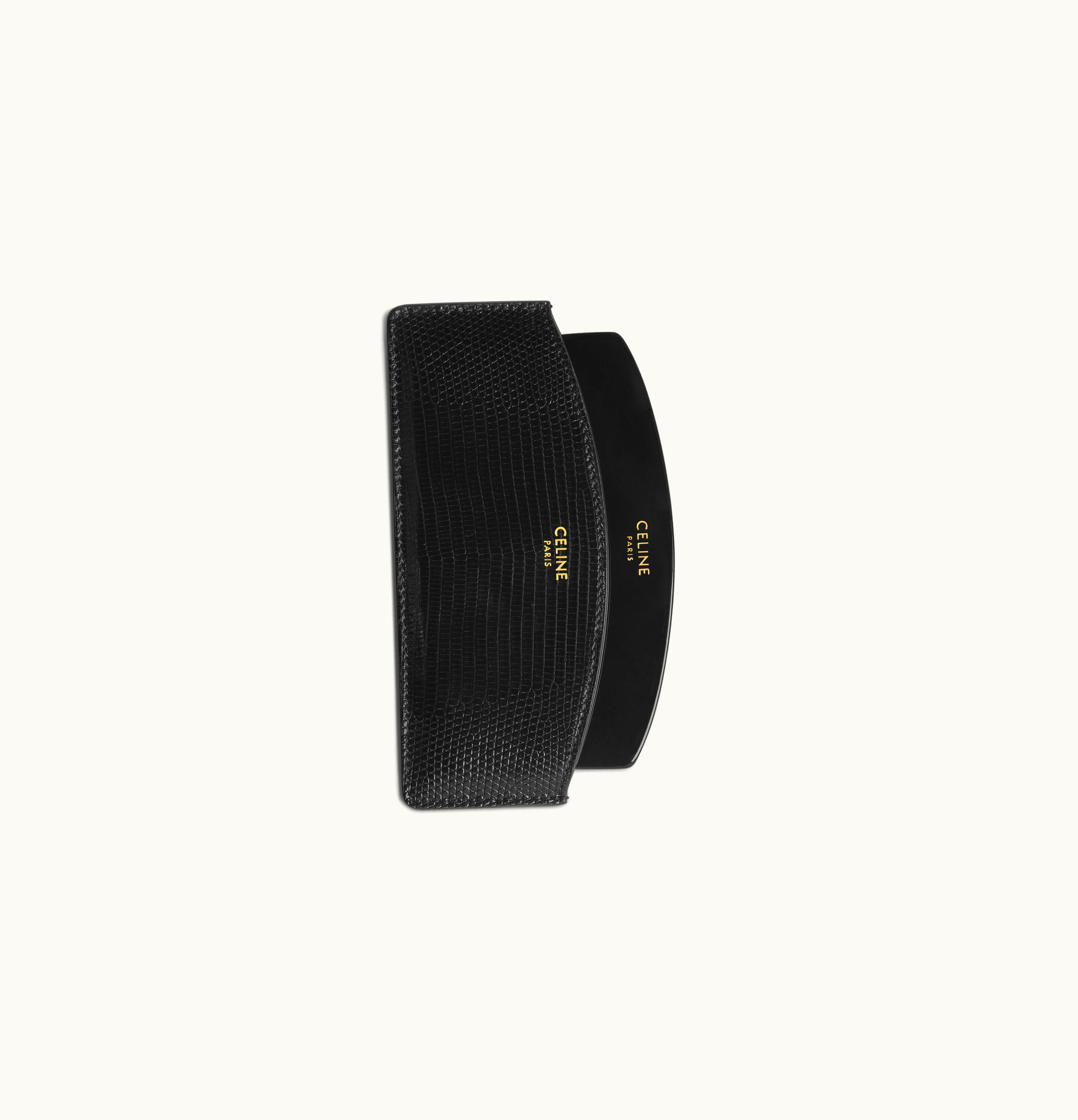 Celine Celine Curved Hair Comb In Lizard - Black